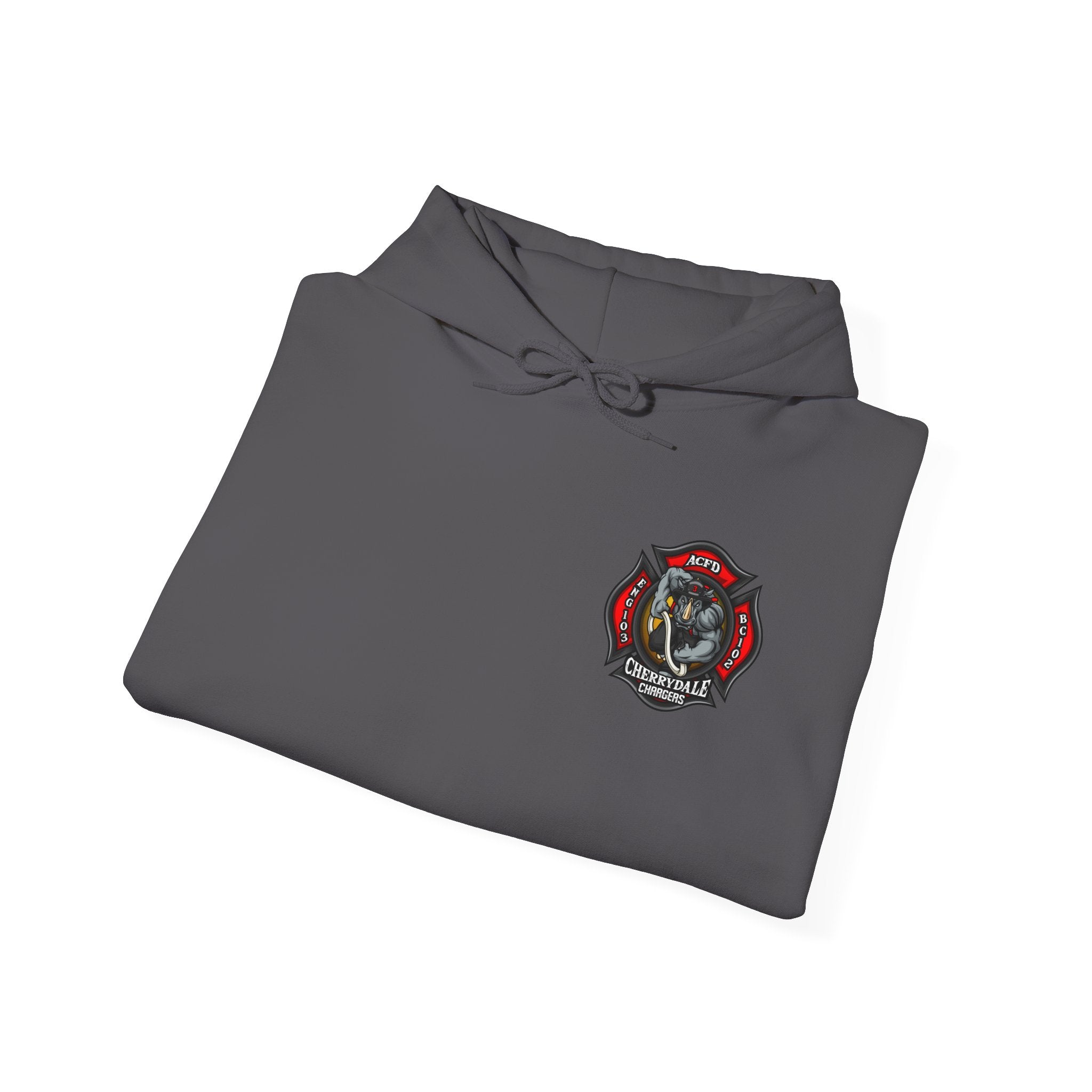 Arlington Station 3 Rhino Front/ACFD FF Back - Gildan Heavy Blend™ Hooded Sweatshirt