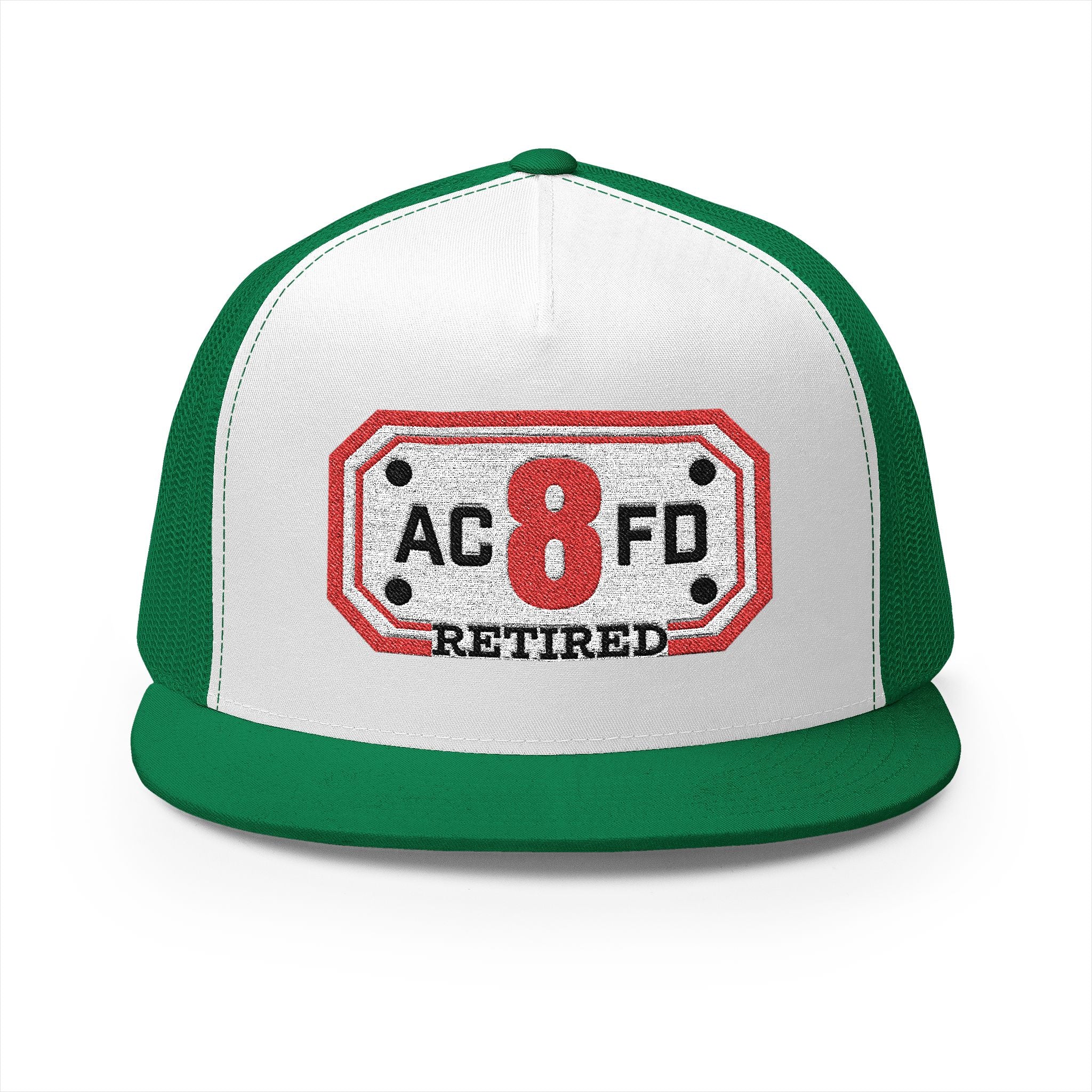 Retired Arlington Engine 8 - 5 Panel Trucker Cap (Embroidery)