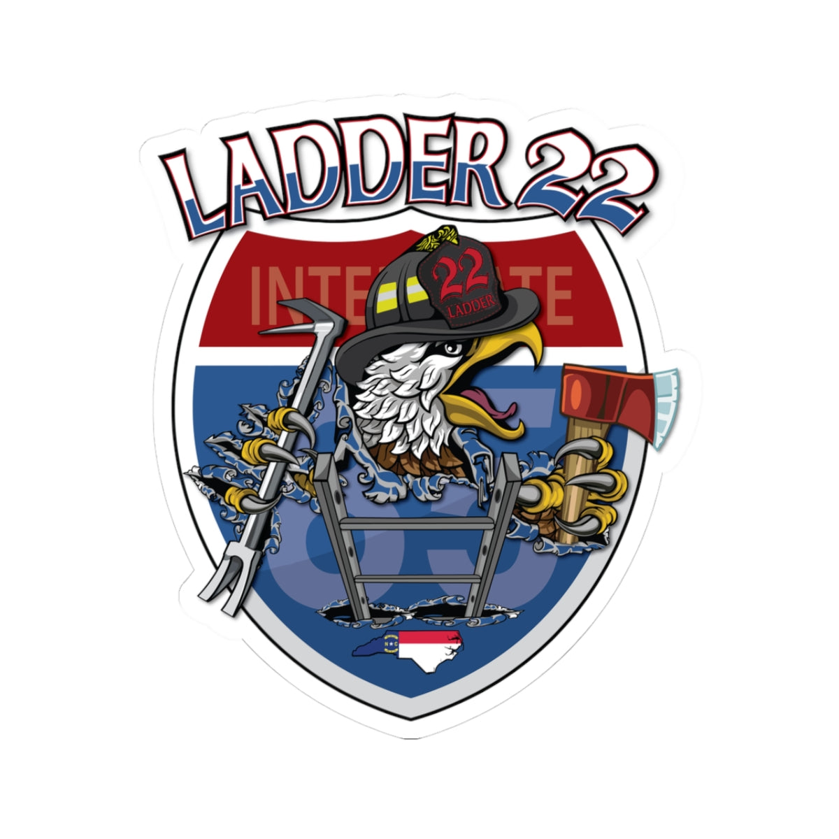 Thomasville NC Fire (Version 1) - Kiss-Cut Stickers