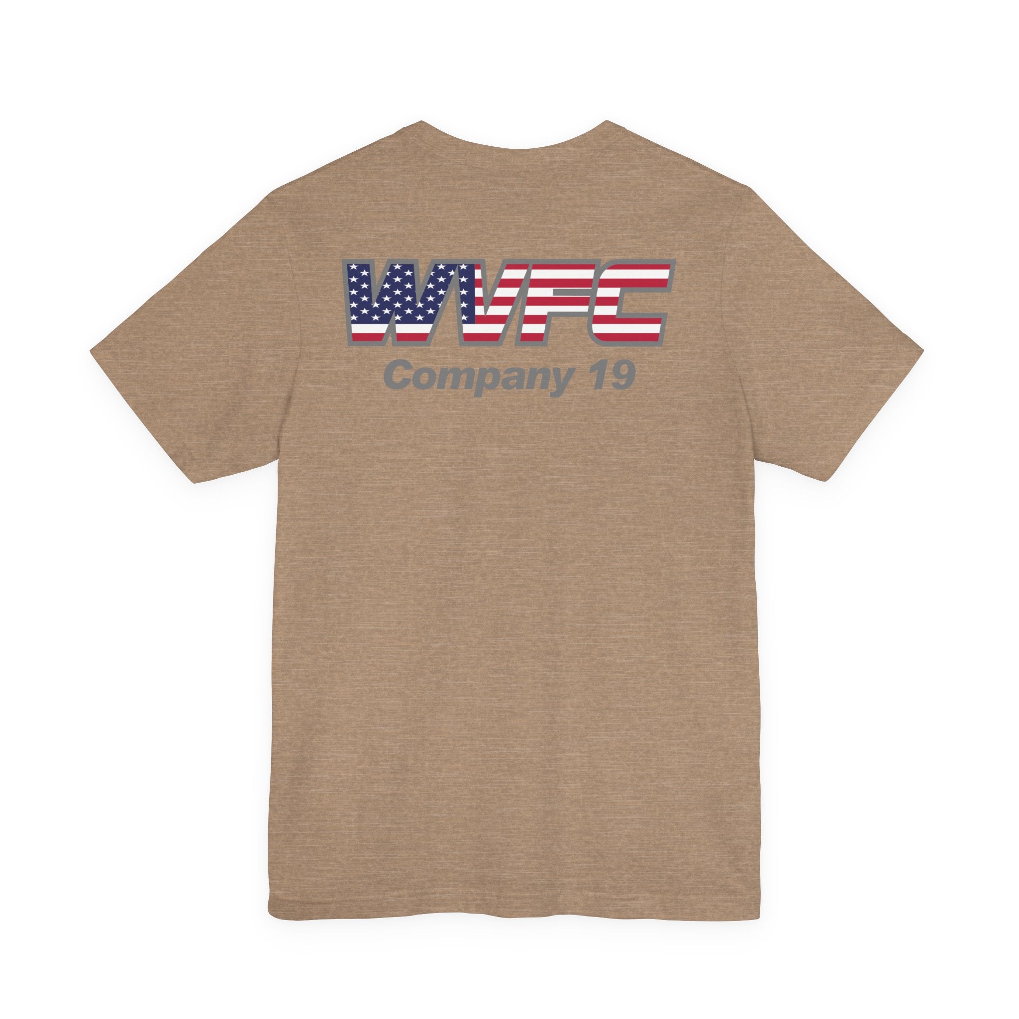 WVFC Goat Logo 2 Version 2 US Flag Gray - Unisex Jersey Short Sleeve Tee