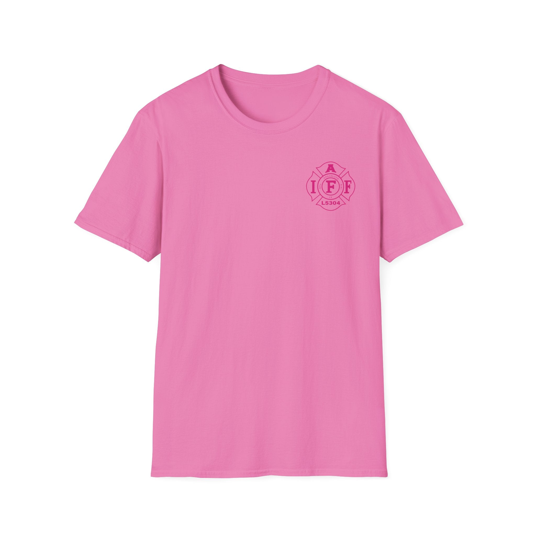 Clarke County Fire Breast Cancer (Portion of Proceeds go to Local 5304) - Gildan Soft Cotton Softstyle T-Shirt
