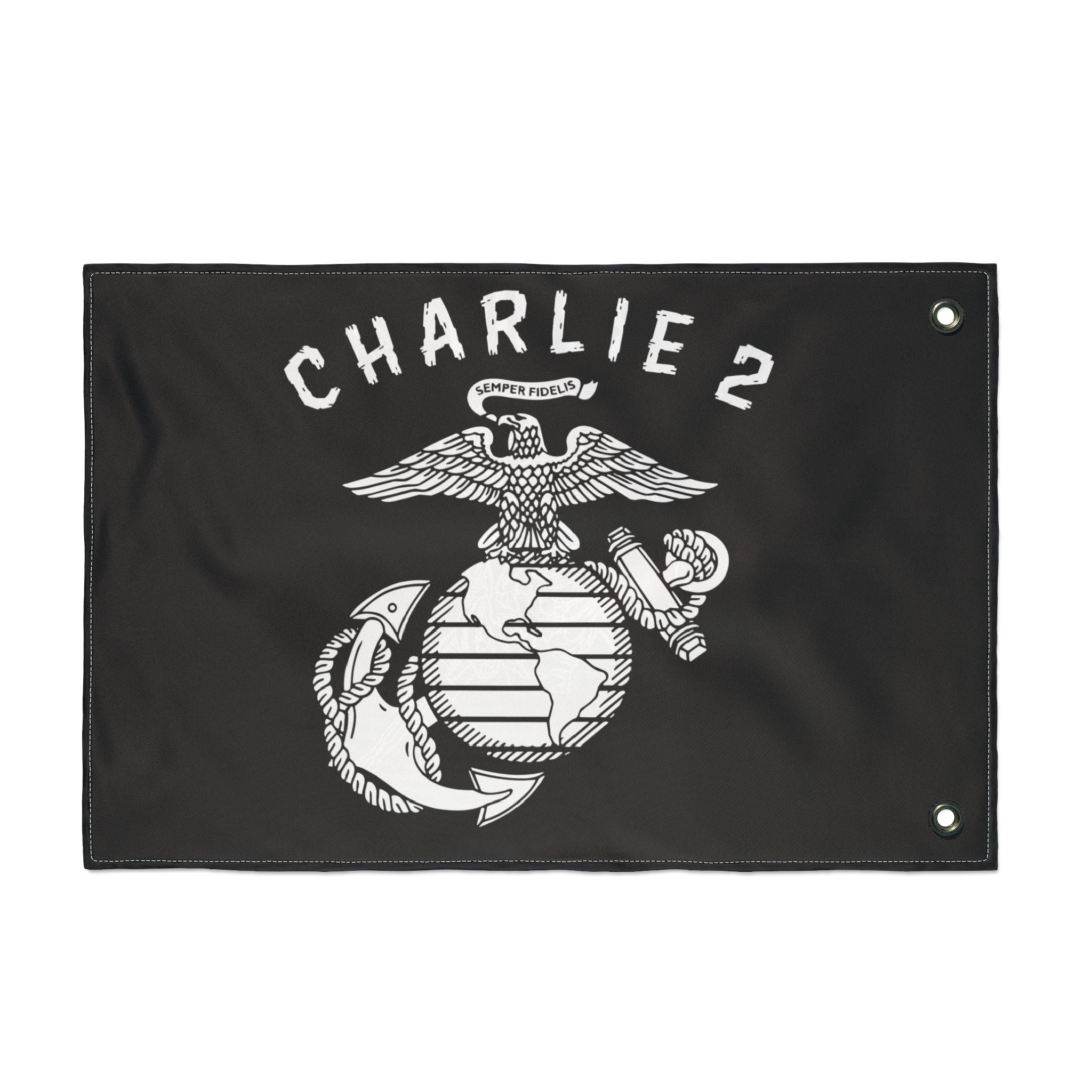 Charlie 2 Ronin- Black Double Sided Flag