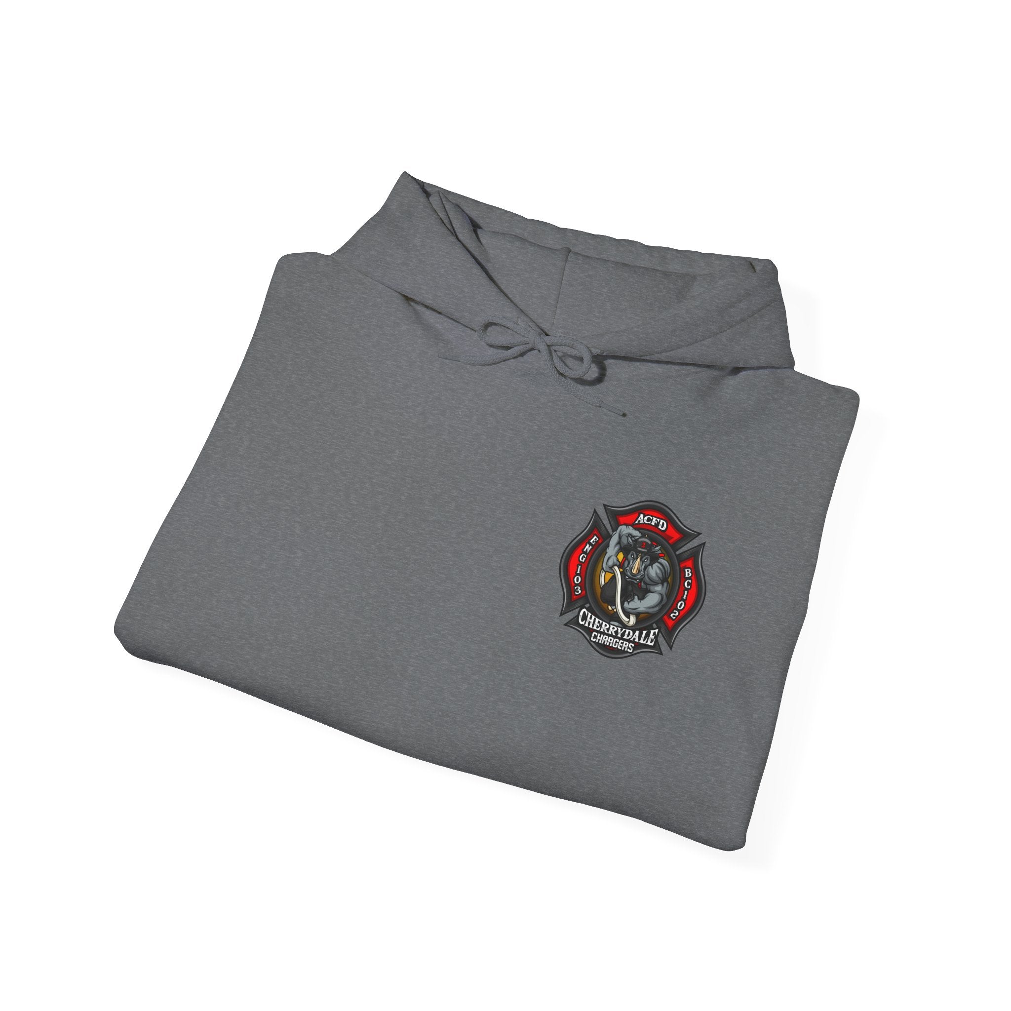 Arlington Station 3 Rhino Front/ACFD FF Back - Gildan Heavy Blend™ Hooded Sweatshirt