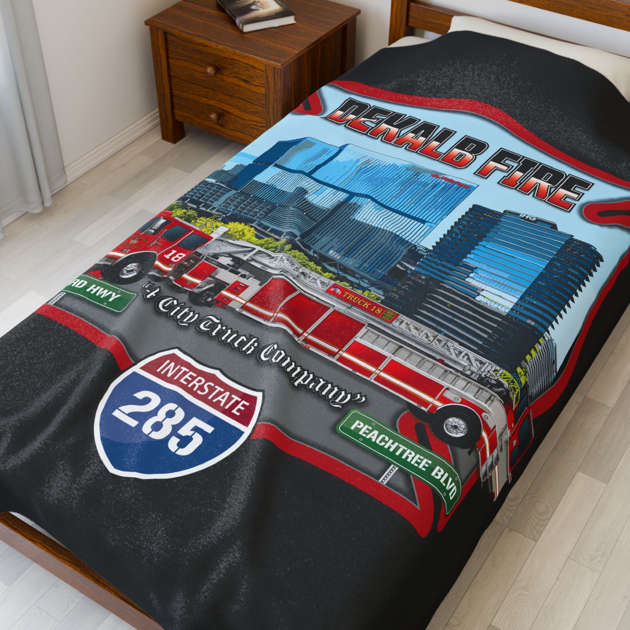 Dekalb County Tiller 18- Velveteen Plush Blanket