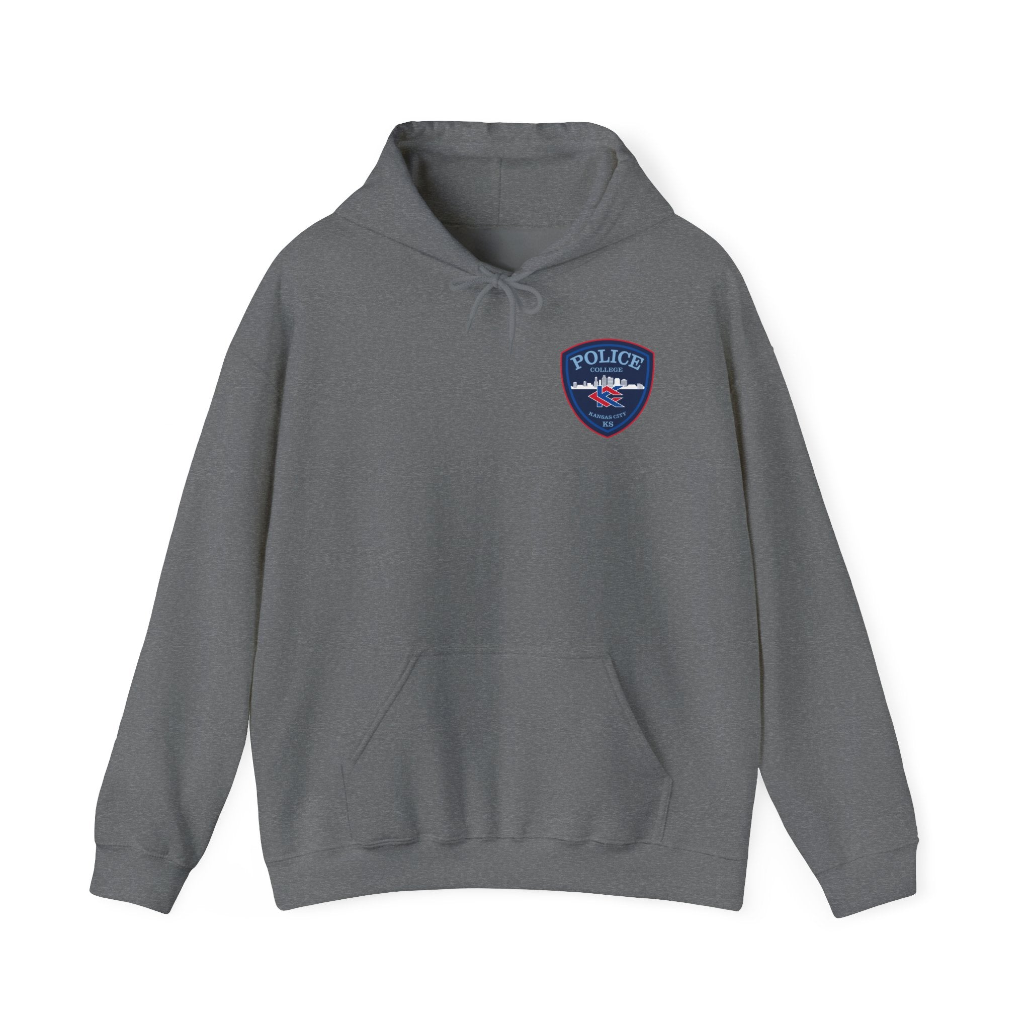 Kansas City College Police Blue Patch - Unisex Heavy Blend™ Hooded Sweatshirt