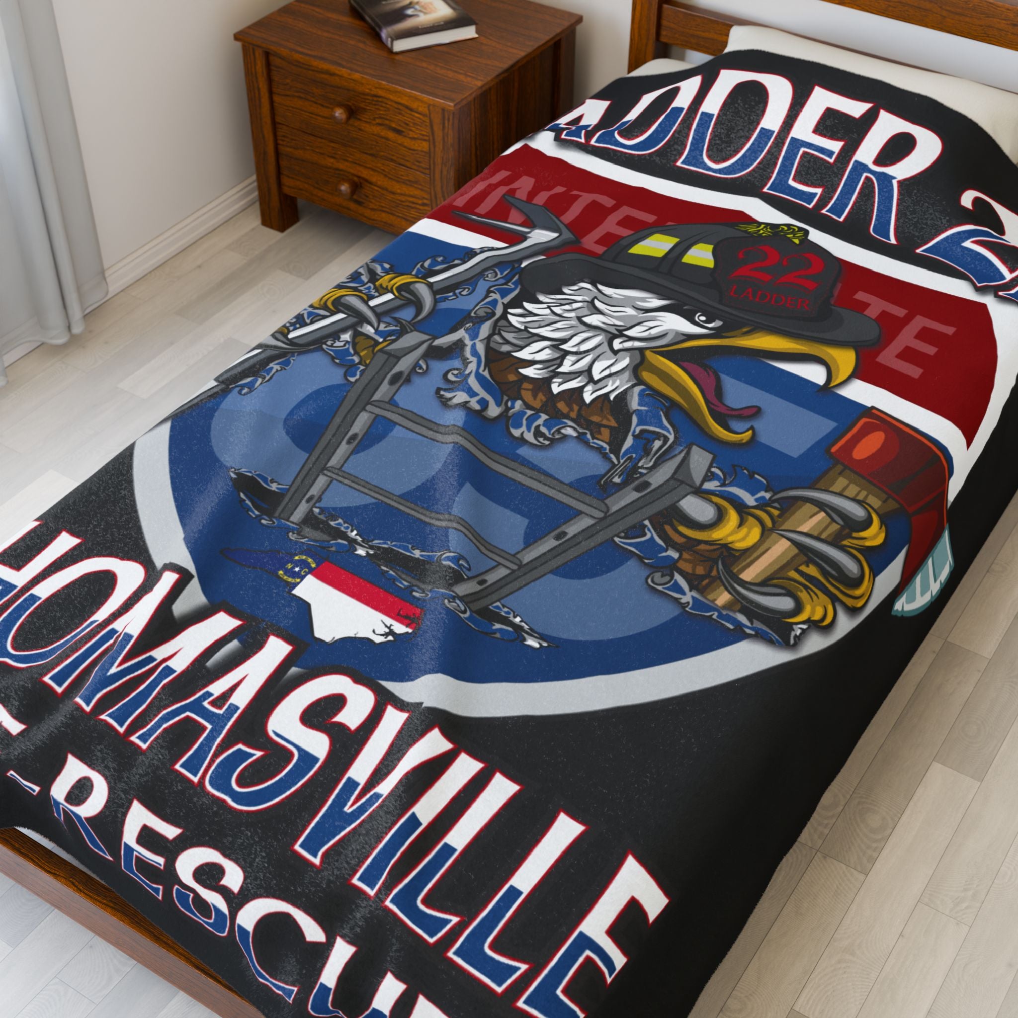 Thomasville NC Fire (version 2) - Velveteen Plush Blanket