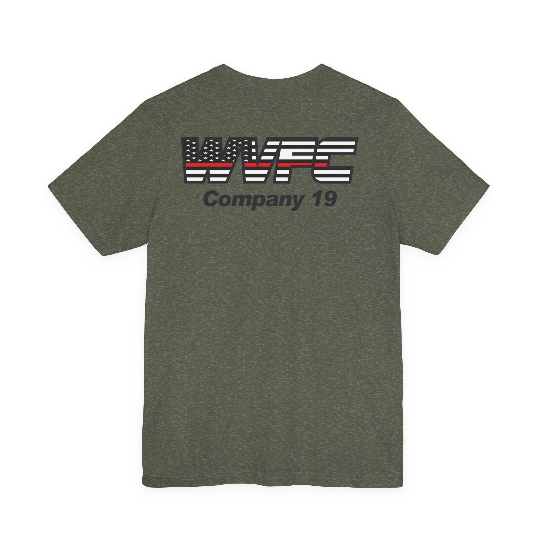 WVFC Goat Version 3 Red Line Flag blk - Unisex Jersey Short Sleeve Tee