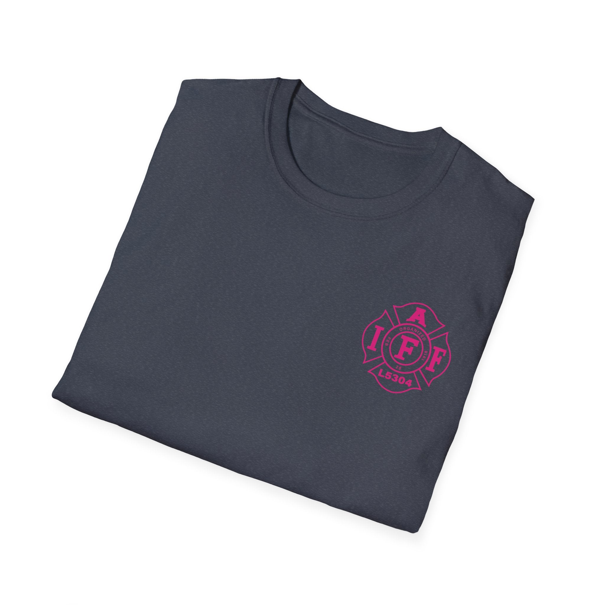 Clarke County Fire Breast Cancer (Portion of Proceeds go to Local 5304) - Gildan Soft Cotton Softstyle T-Shirt
