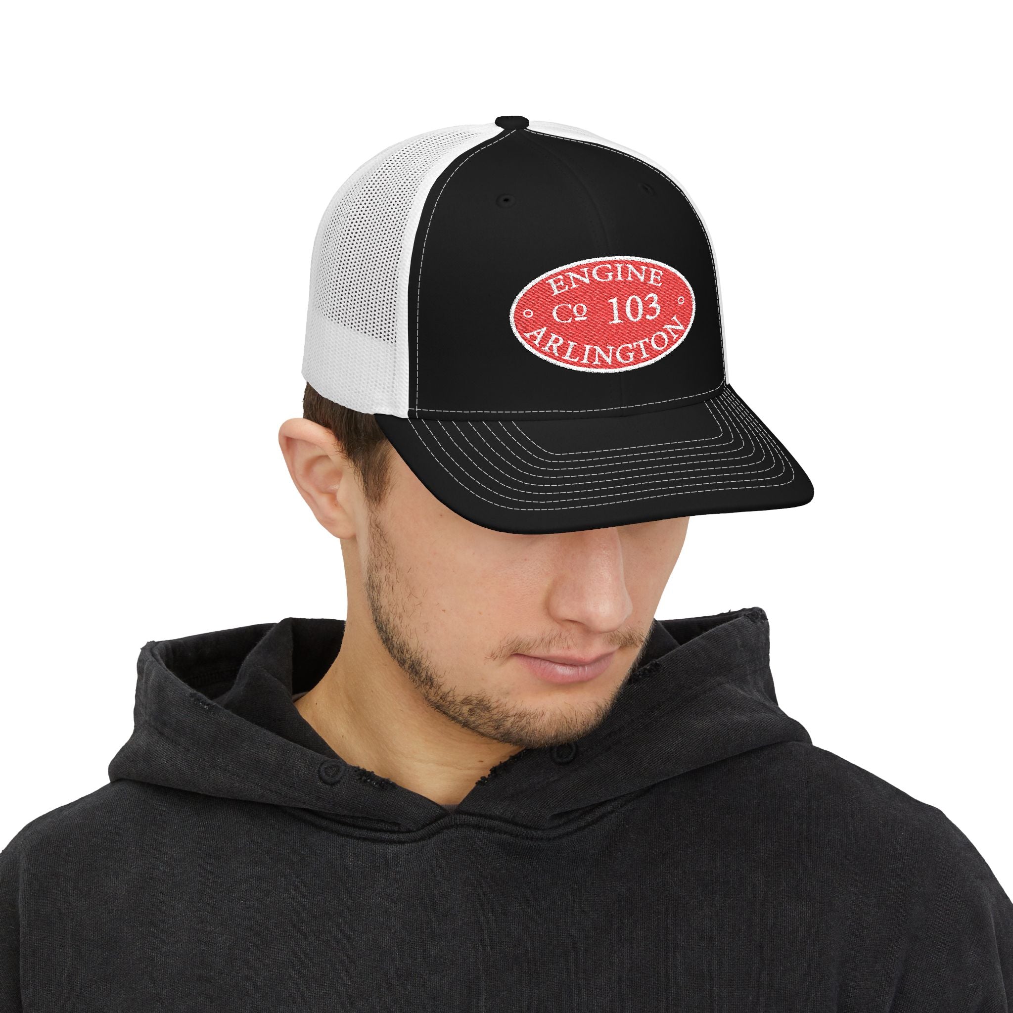 Arlington Engine 3 Circle Patch - (Richardson 112 Style Hat) Snapback Trucker