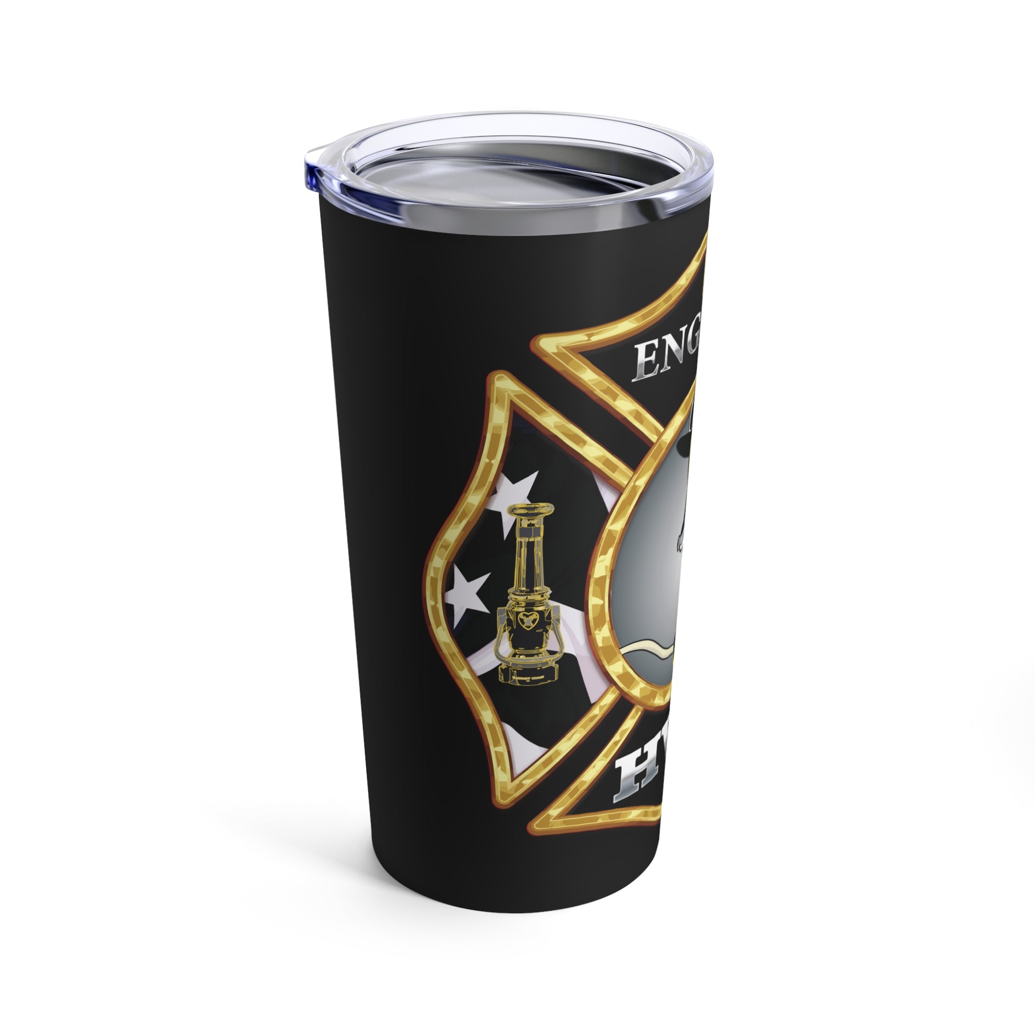 BlackTumbler 20oz - Hollywood Maryland Volunteer Fire Eng7ine