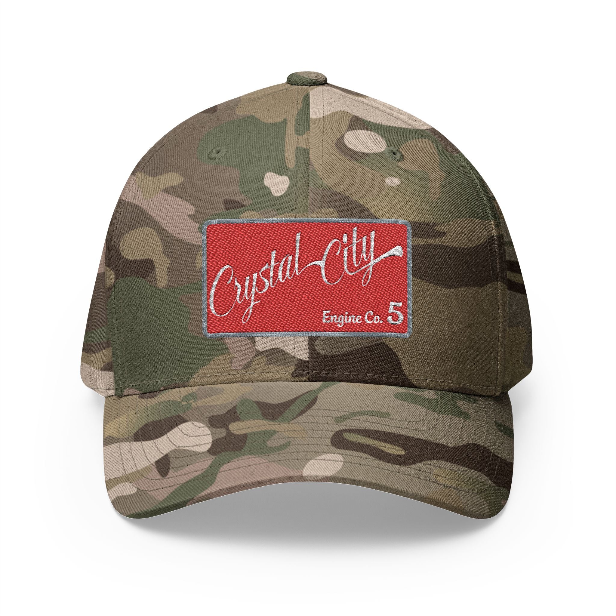 Arlington Crystal City Engine 5 - FLEXFIT Closed-Back Structured Cap (Embroidery)