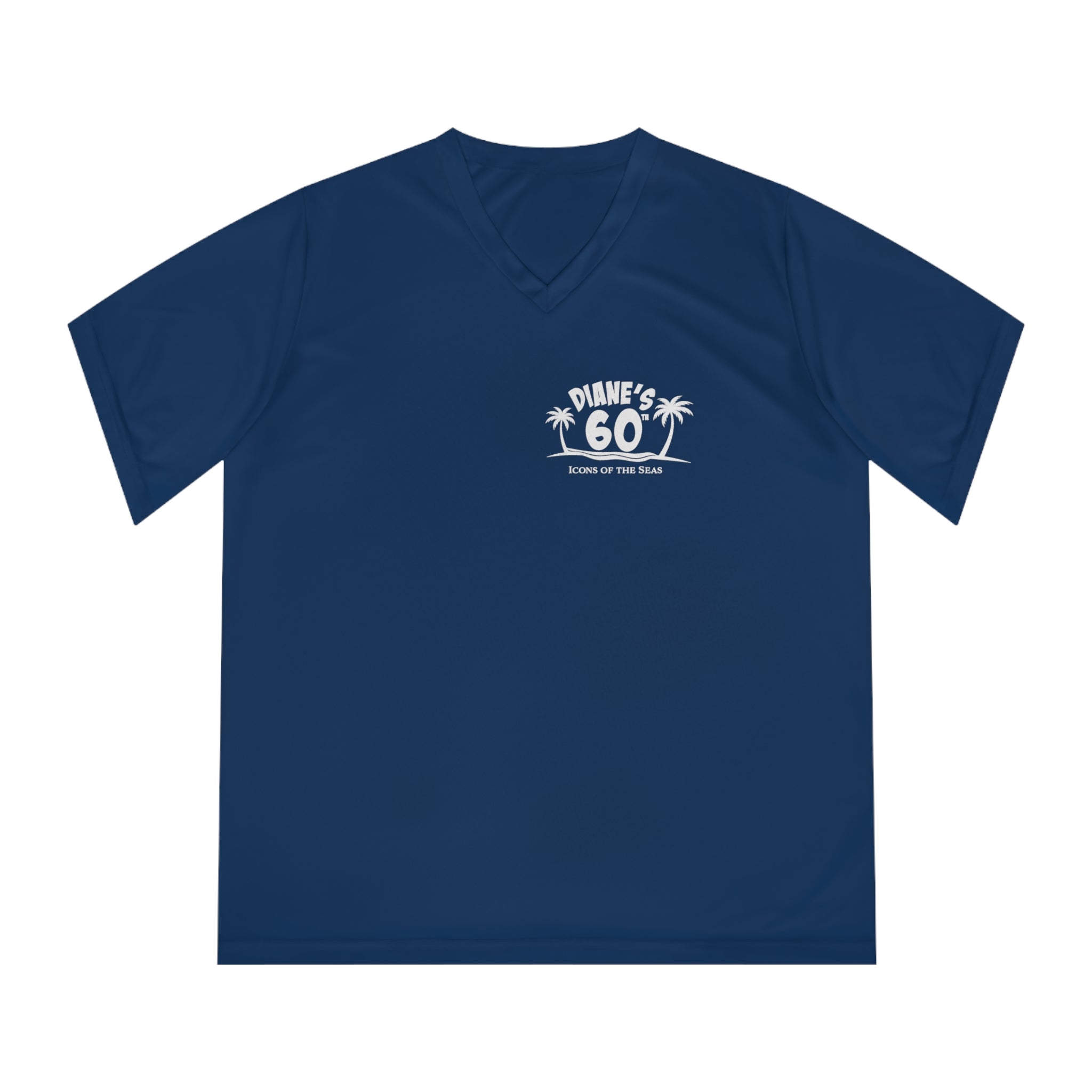 Diane Birthday Cruise White logo - Women's Performance V-Neck T-Shirt
