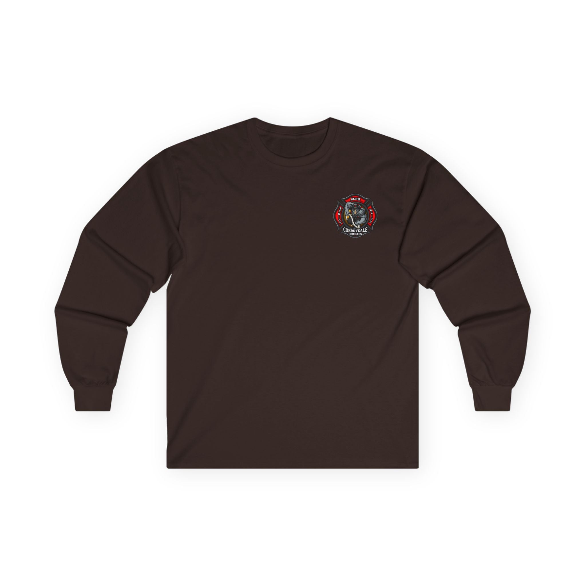 Arlington Station 3 Rhino front/ACFD FF back - Unisex Ultra Cotton Gildan Long Sleeve Tee