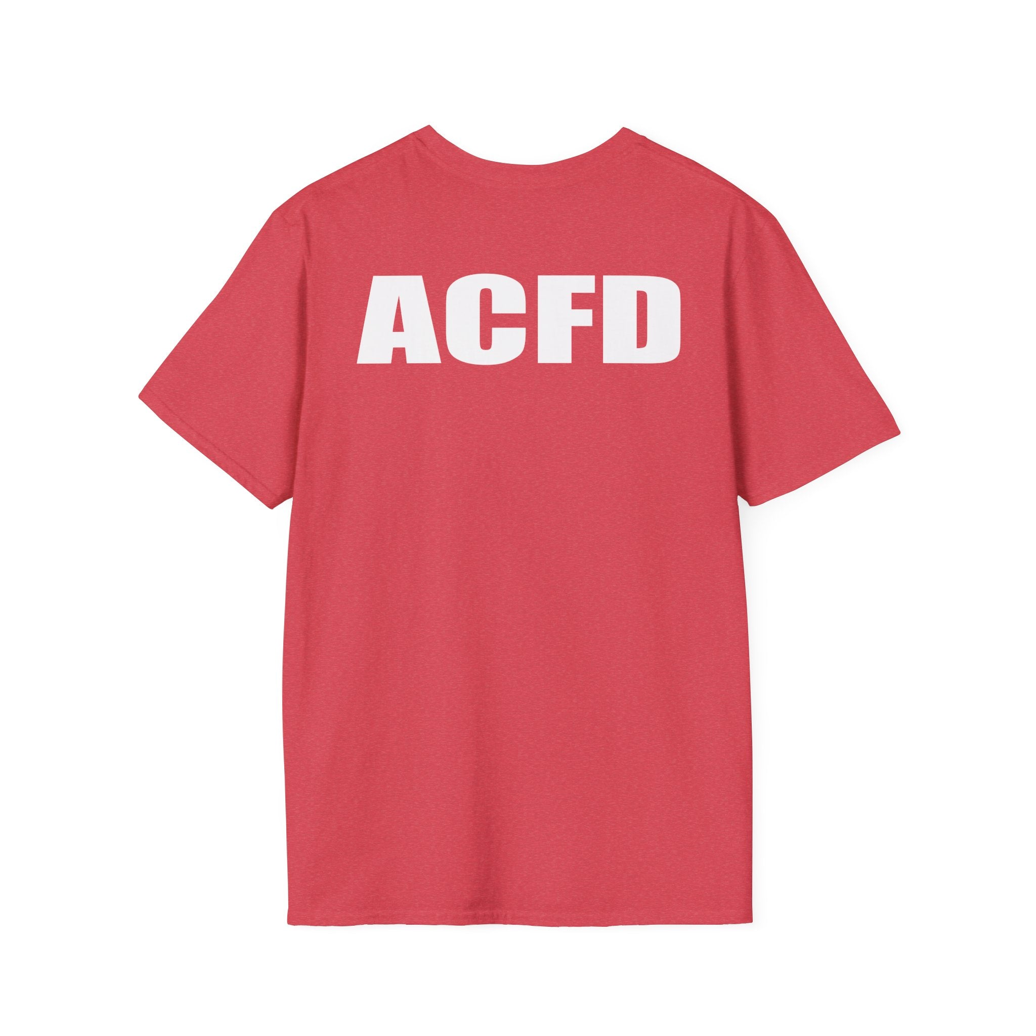 Station 3 Rhino Logo Firefighter Back - Gildan Soft Cotton Softstyle T-Shirt