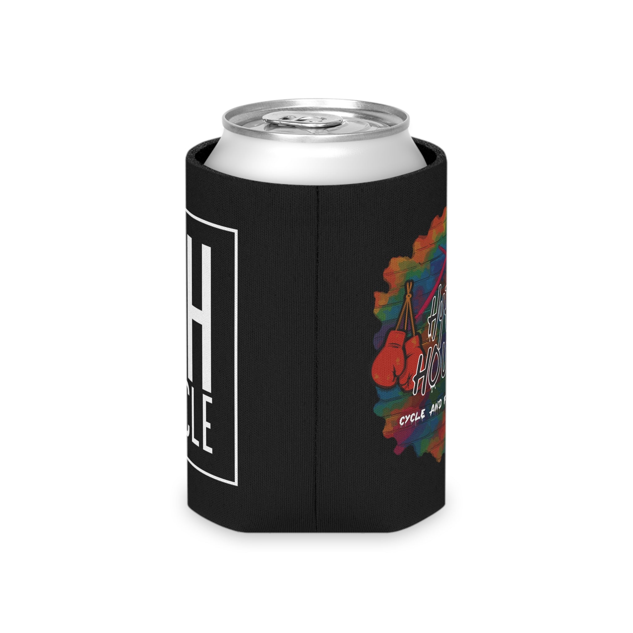 HH Cycle Colorful logo - Can Cooler