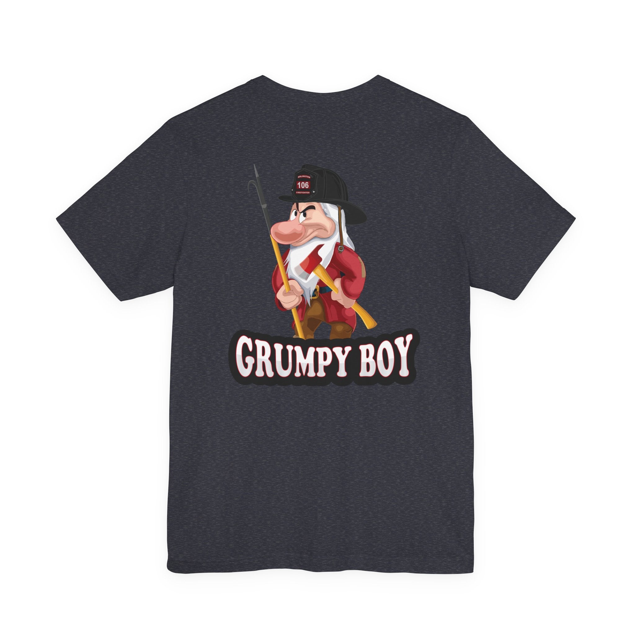 Grumpy Boy Firefighter - Heavy Cotton Unisex Tee -