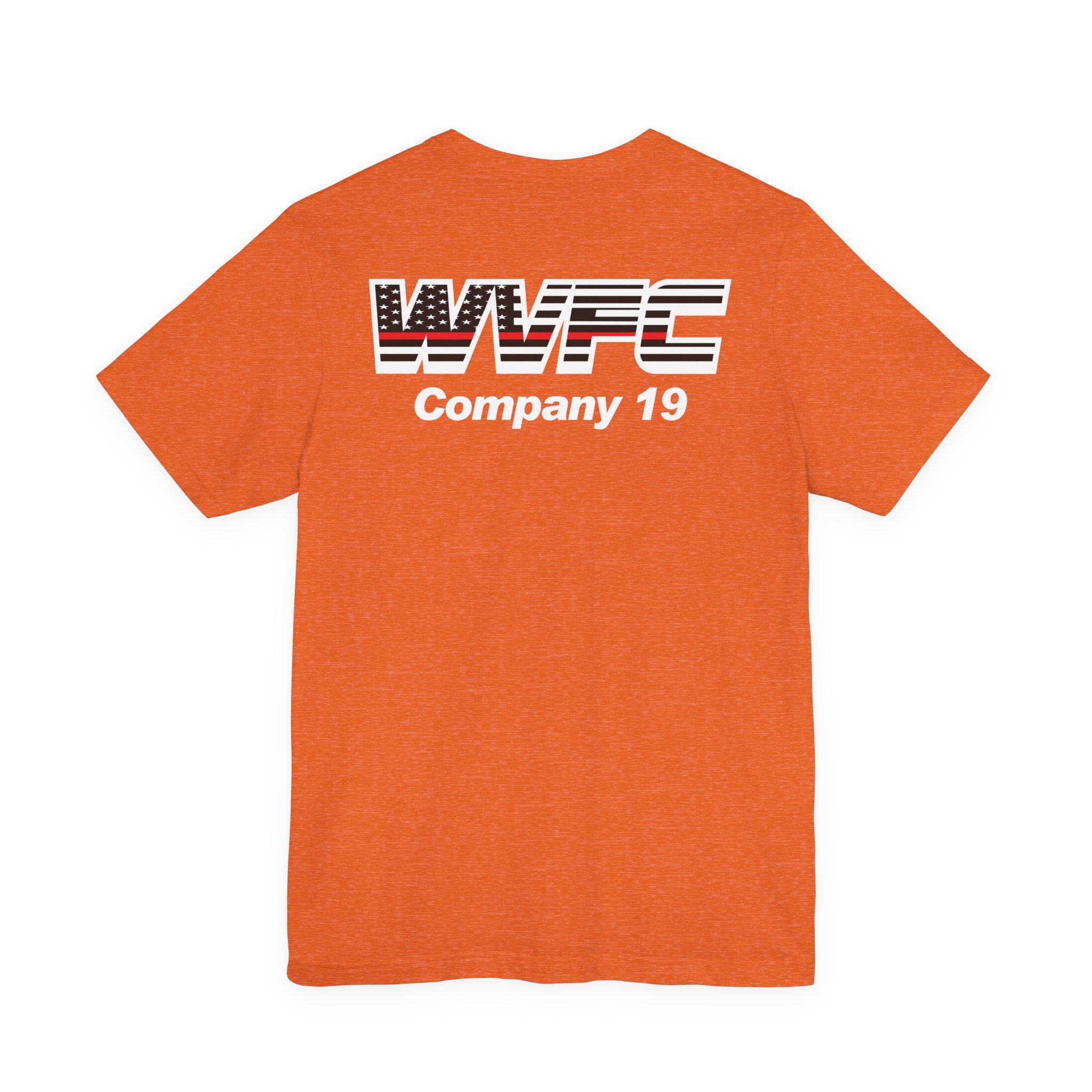 WVFC FD Logo wht Redline Flag wht- Unisex Jersey Short Sleeve Tee
