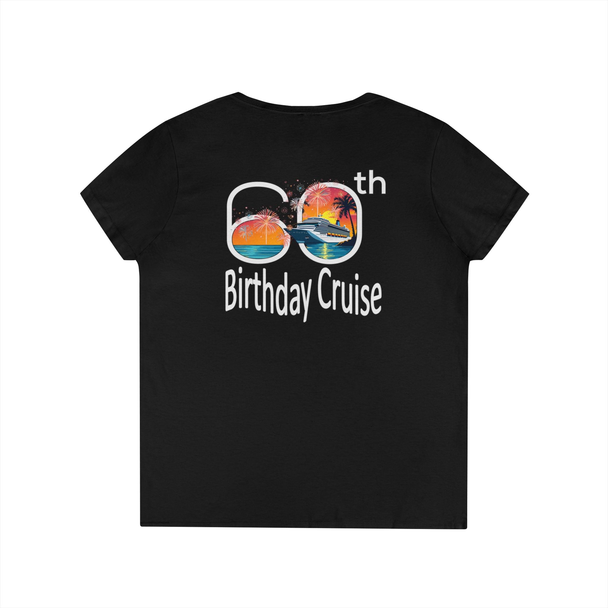Renee Family Cruise colorful - Ladies' Cotton V-Neck T-Shirt