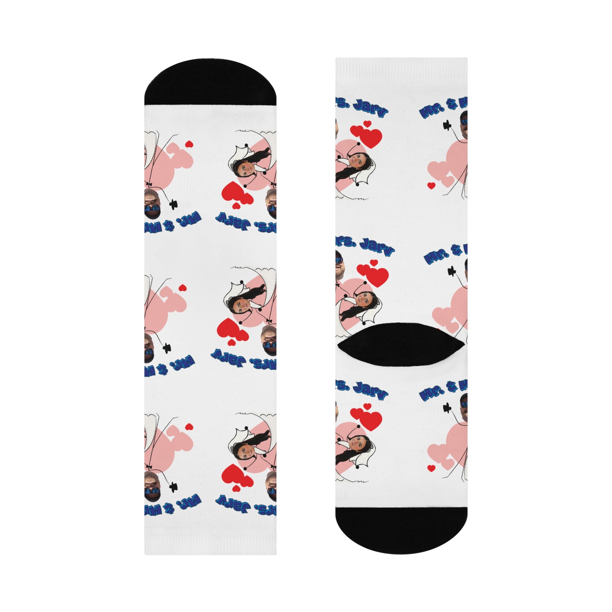Mr. & Mrs. Jarv - Cushioned Crew Socks