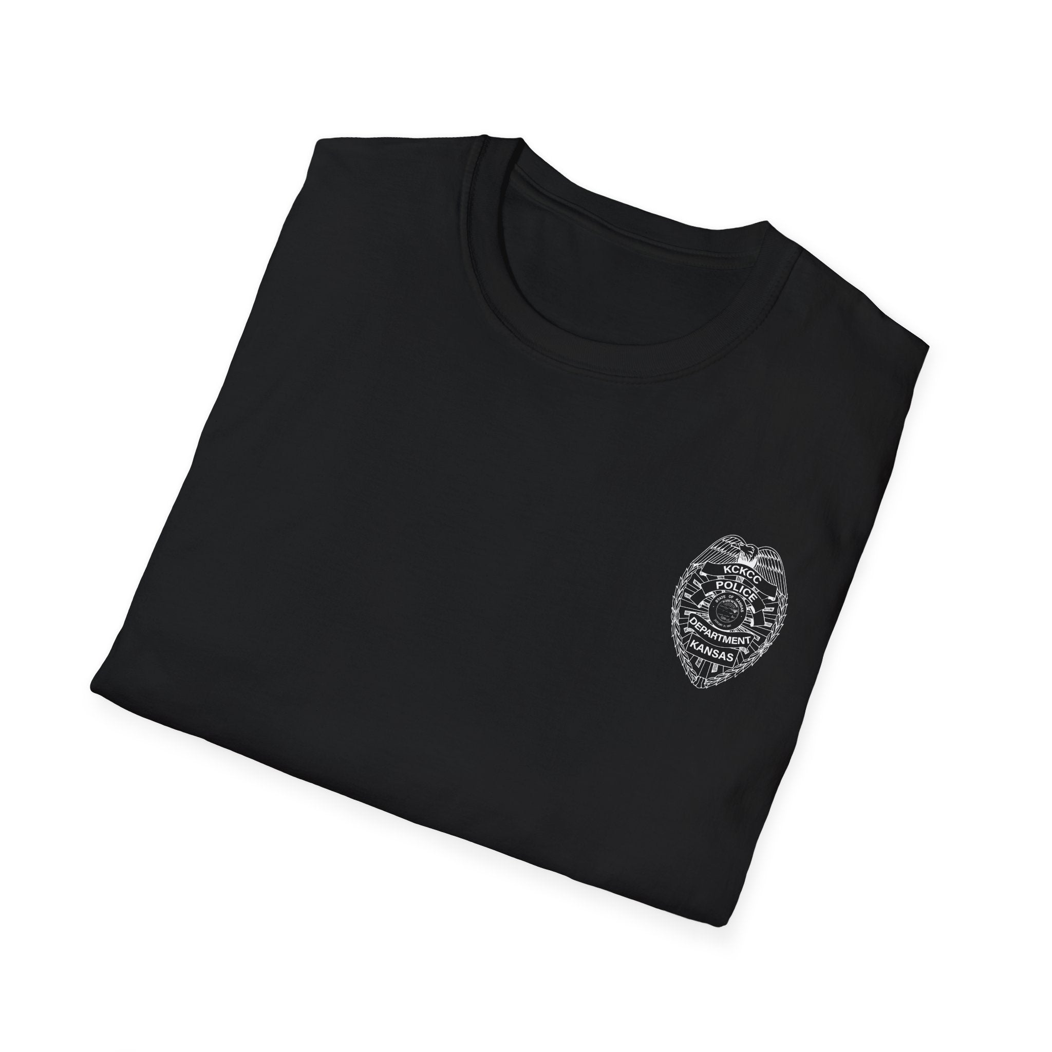 KCKCC Badge White outline - Gildan 64000 Unisex Softstyle T-Shirt