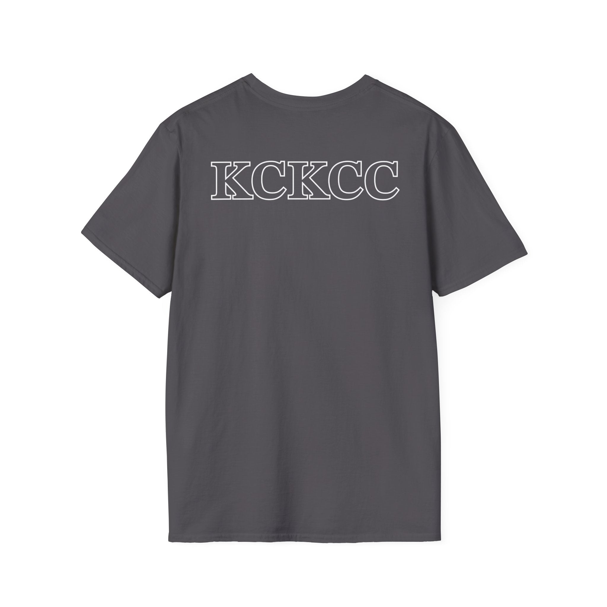 KCKCC Chief Badge White outline - Gildan 64000 Unisex Softstyle T-Shirt