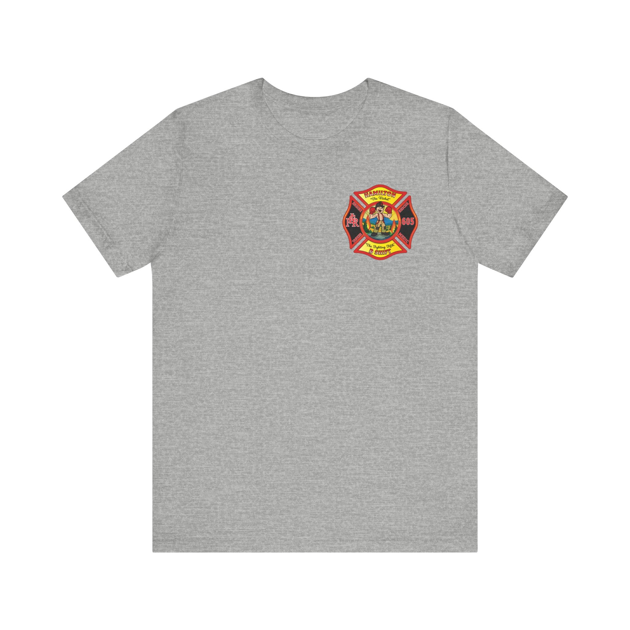(Bigger Chest logo) LCFR Hamilton Station 5 version 4 Nickel Back- Bella+Canvas Soft Unisex Tee