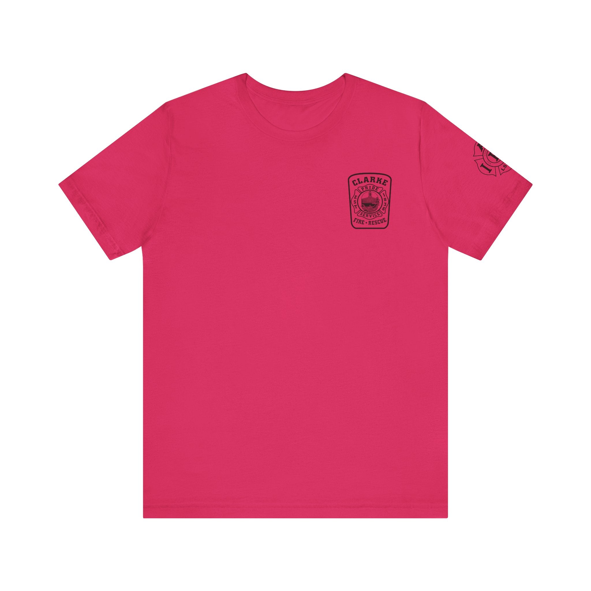 Clarke County Patch Fire Breast Cancer (Portion of Proceeds go to Local 5304) - Bella+Canvas Soft Jersey Cotton Unisex Tee