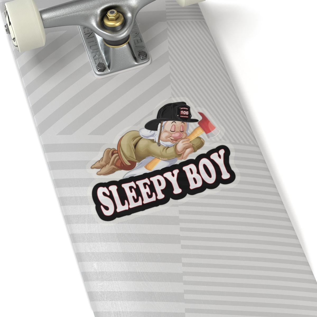 Sleepy Boy Firefighter Kiss-Cut Stickers