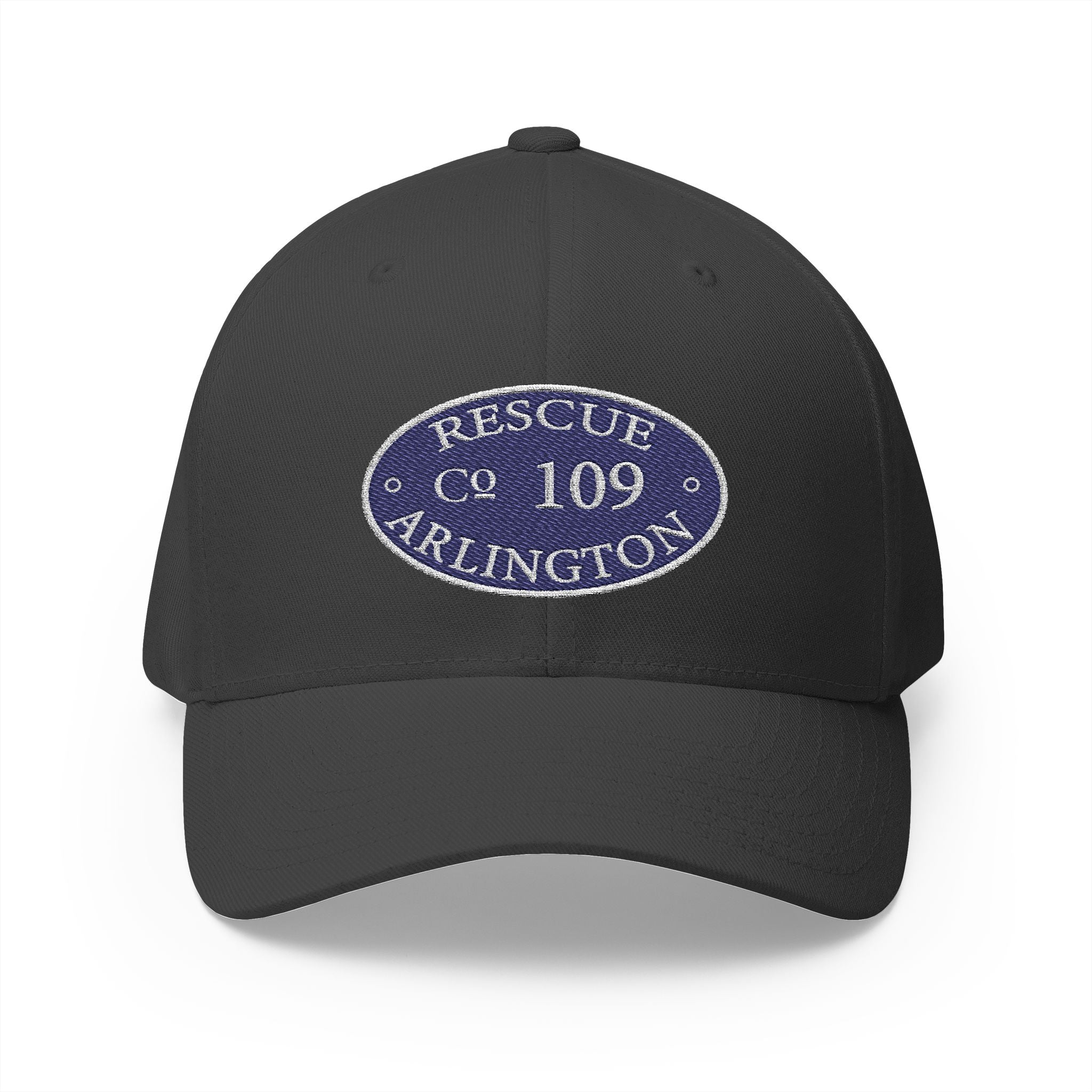 Arlington Rescue 9 Circle Patch - FLEXFIT Closed-Back Structured Cap (Embroidery)