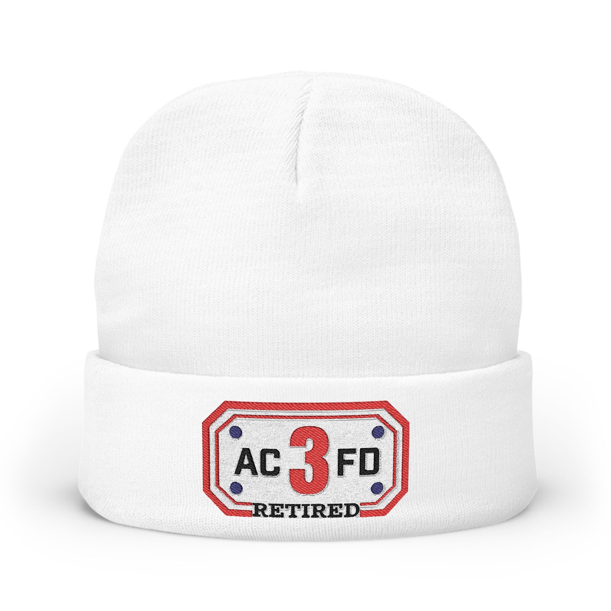 Retired Arlington Engine 3 - Knit Beanie (Embroidery)