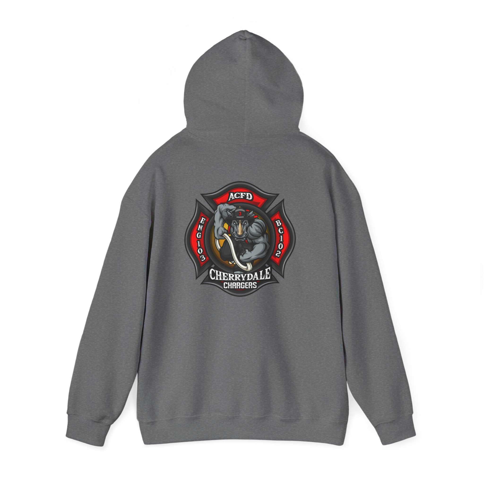 Arlington Station 3 Rhino Front/Back - Gildan Heavy Blend™ Hooded Sweatshirt