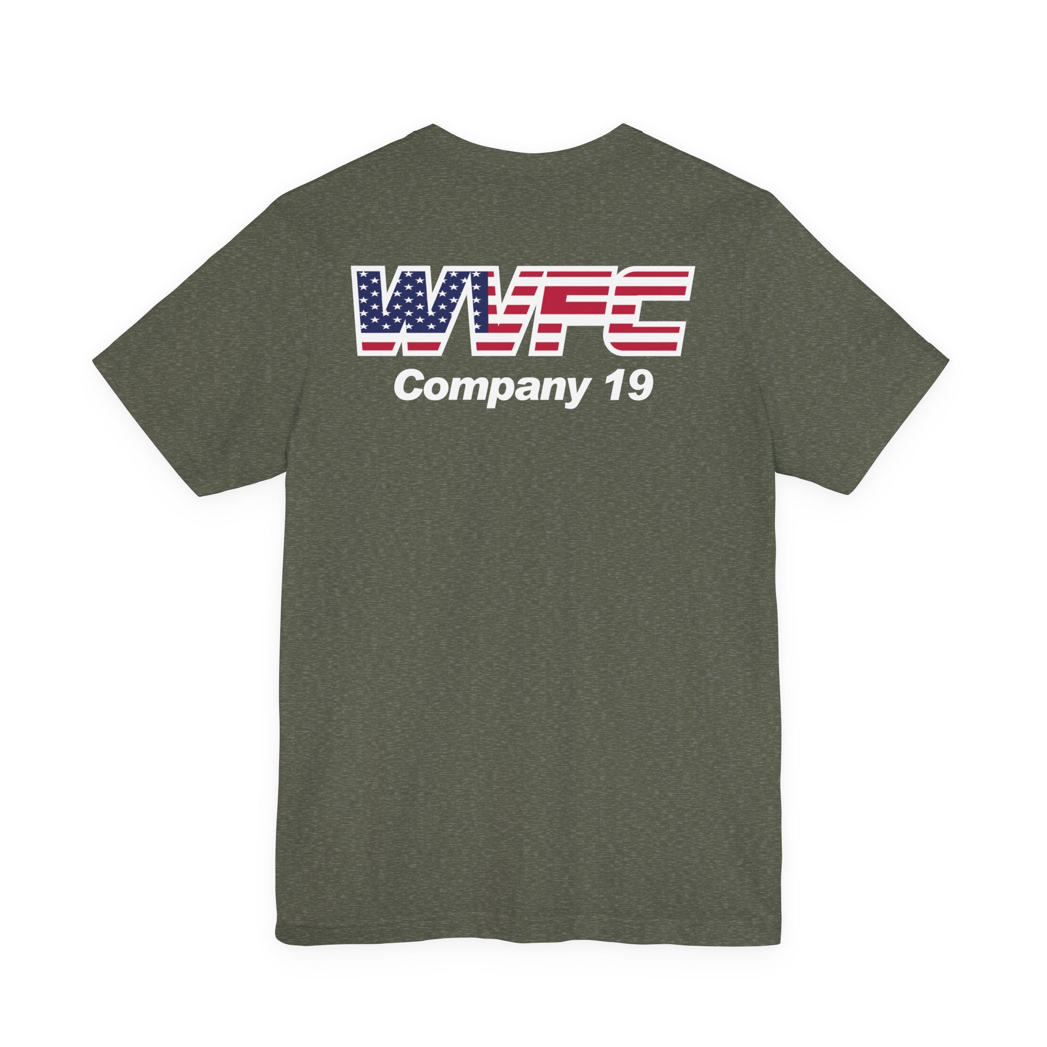 WVFC Goat Logo 2 Version 3 US Flag wht- Unisex Jersey Short Sleeve Tee