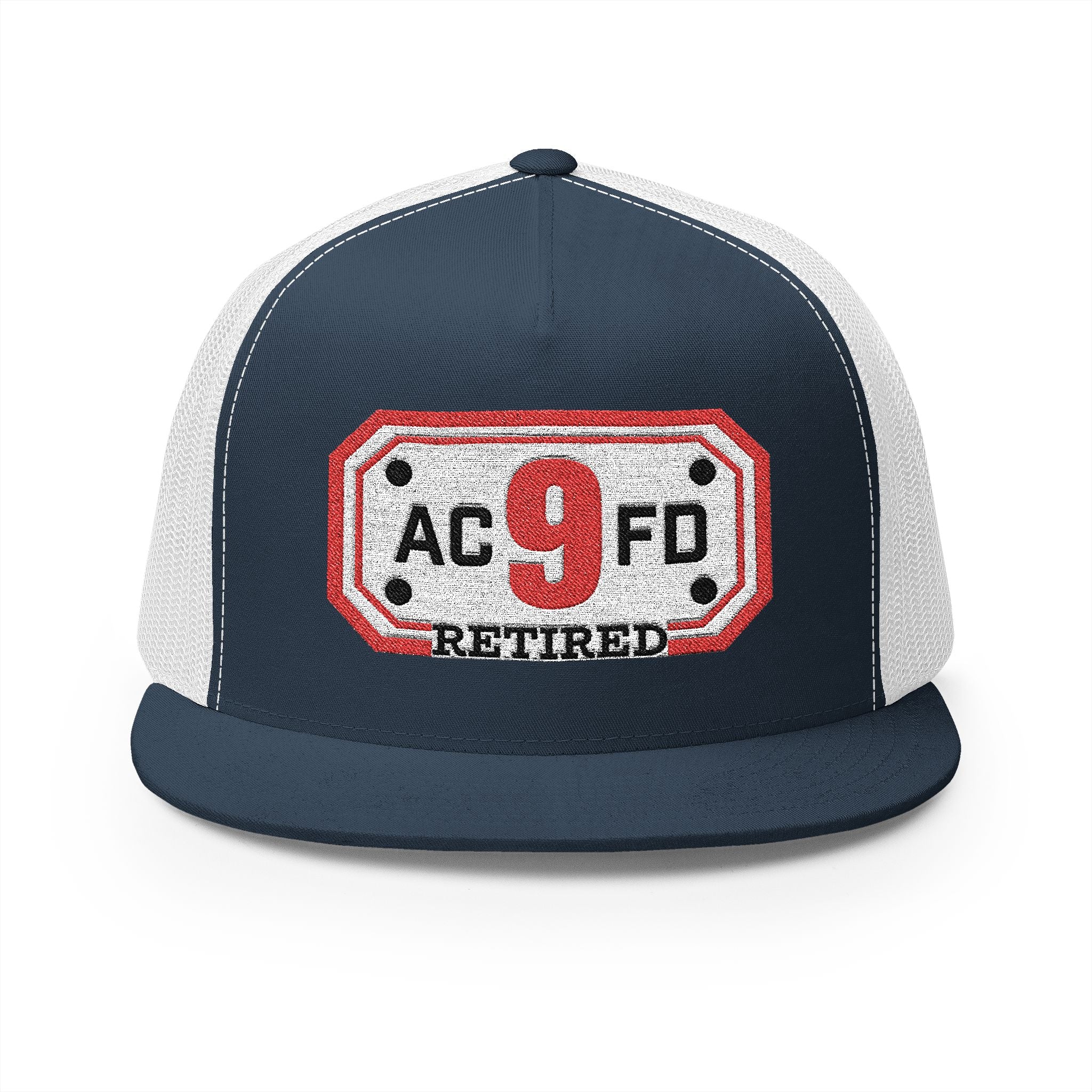 Retired Arlington Engine 9 - 5 Panel Trucker Cap (Embroidery)