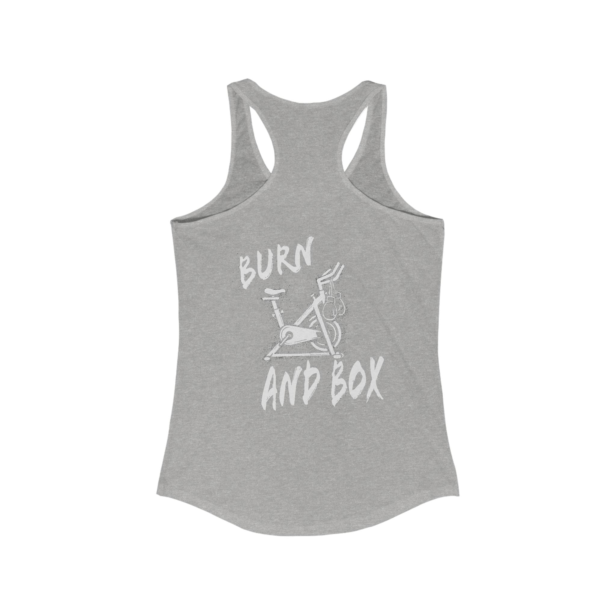 HH Cycle Burn and Box Logo Dark Colors - Women's Ideal Racerback Tank