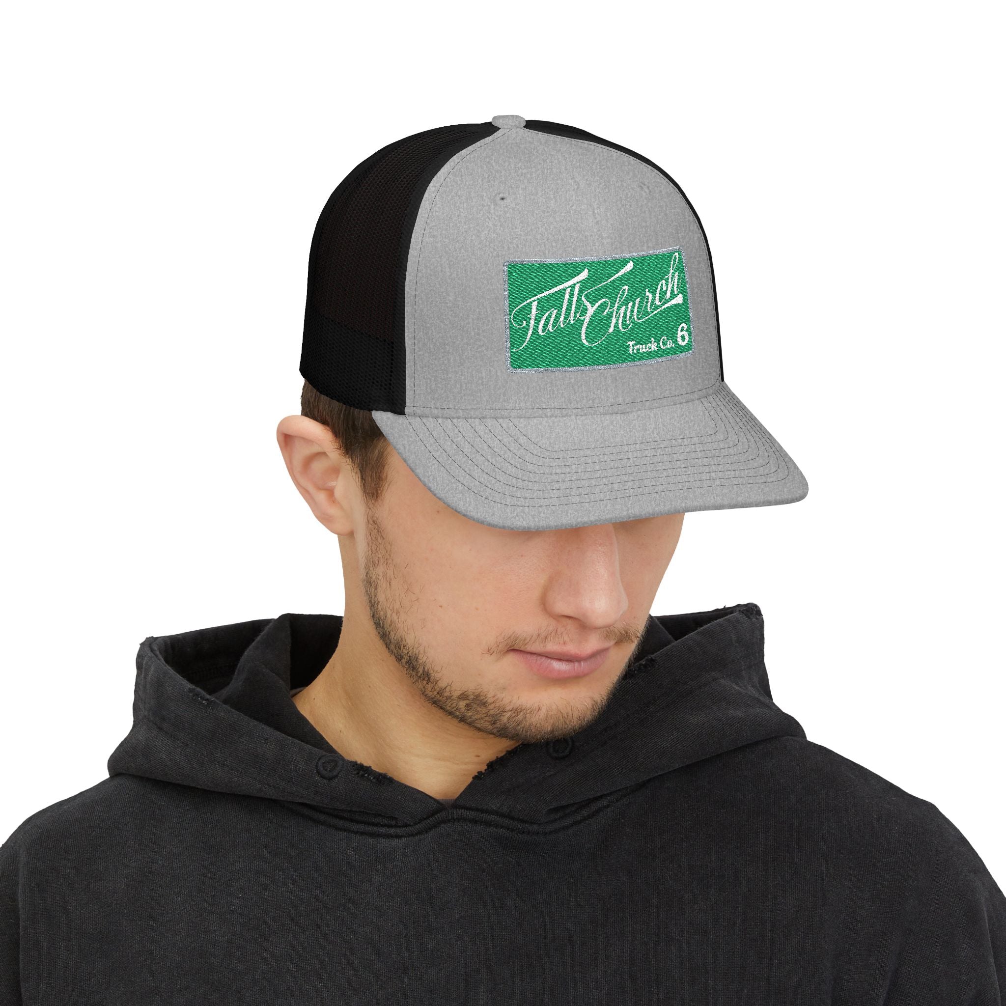 Falls Church sample - Snapback Trucker Cap (Embroidery) Richardson 112 Style Hat