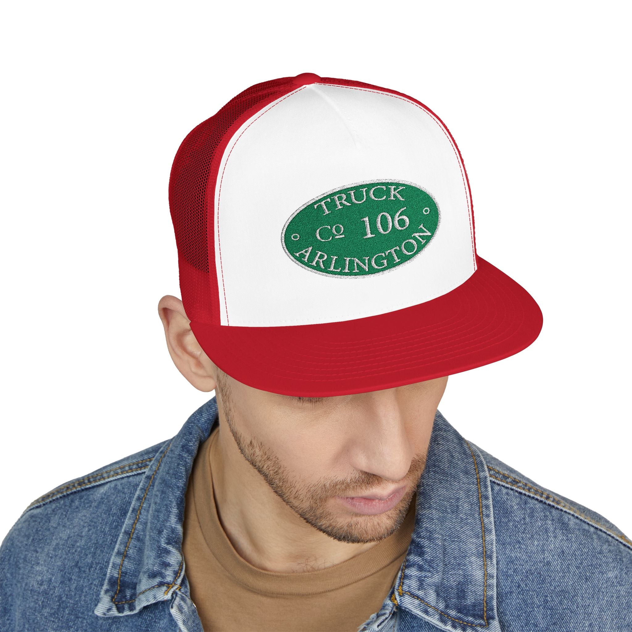 Arlington Truck 6 cirlce patch - 5 Panel Trucker Cap (Embroidery)