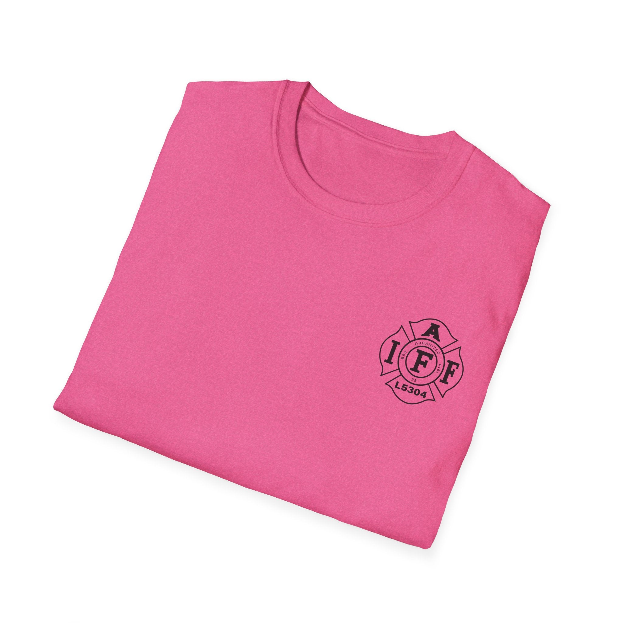Clarke County Fire Breast Cancer (Portion of Proceeds go to Local 5304) - Gildan Soft Cotton Softstyle T-Shirt