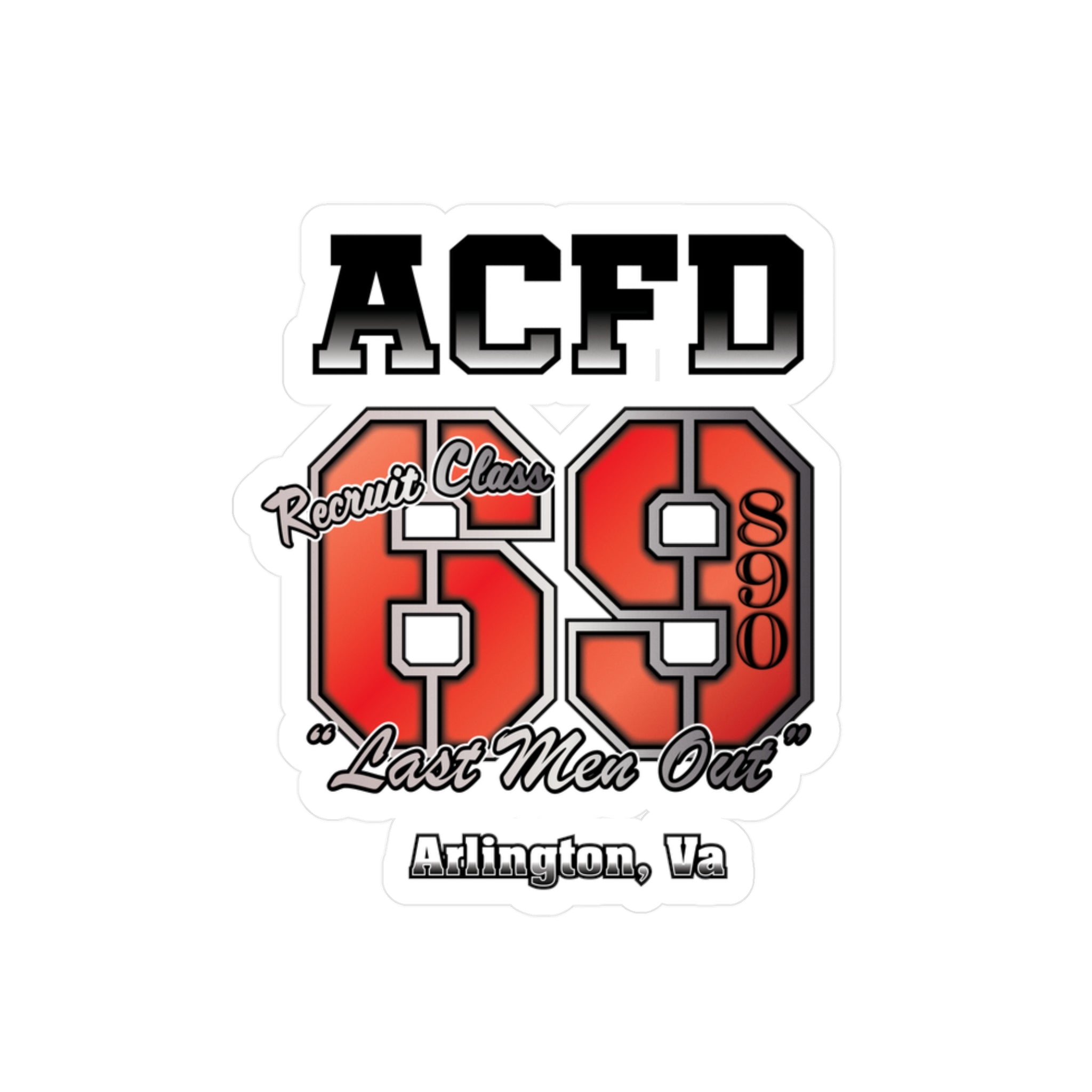 Kiss-Cut Vinyl Decals -Recruit Class 69 Arlington