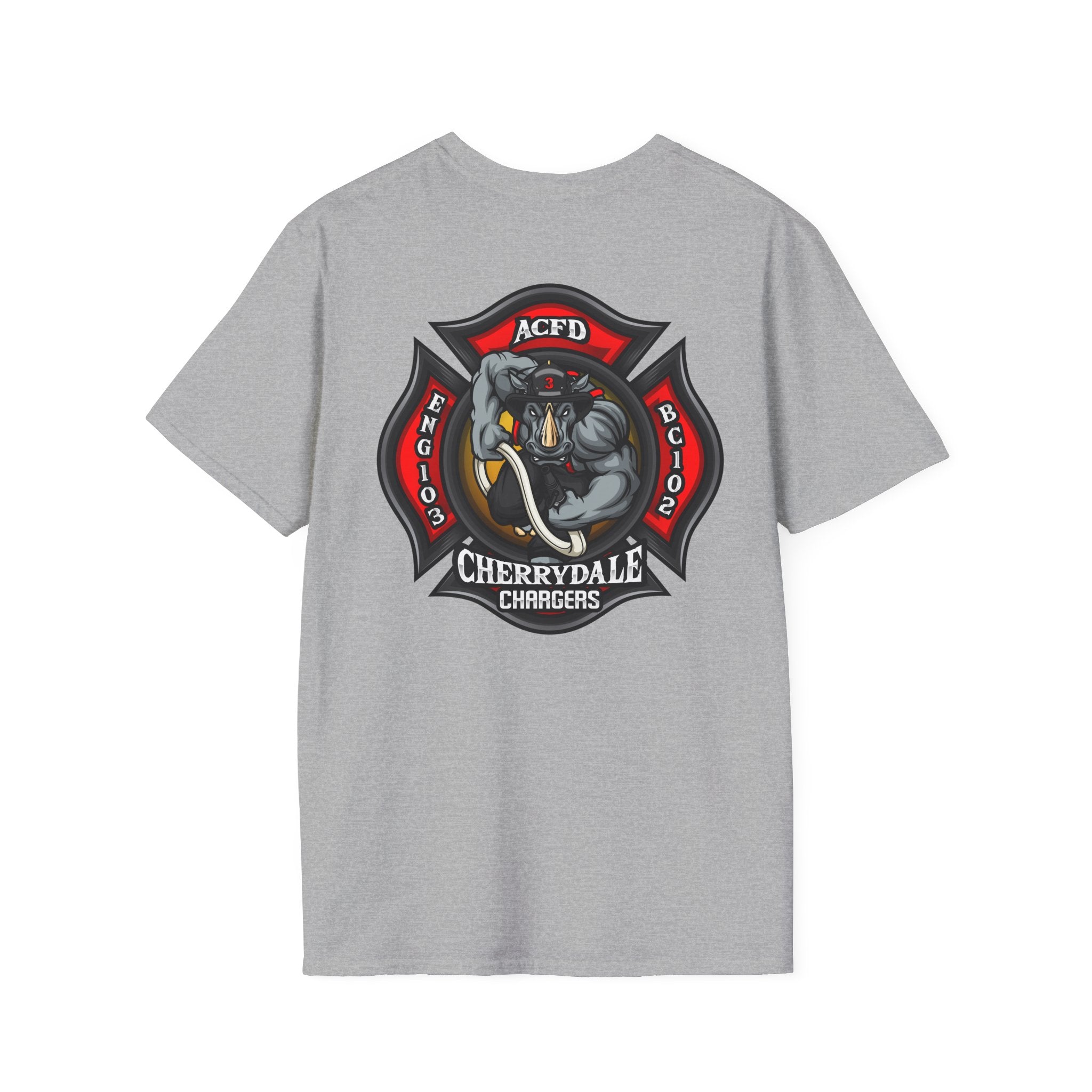 Station 3 Rhino Logo - Gildan Soft Cotton Softstyle T-Shirt