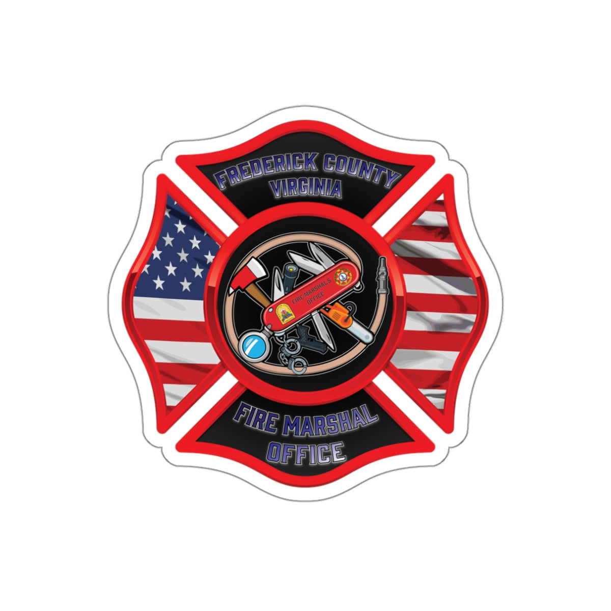 Die-Cut Stickers - Frederick County Fire Marshal