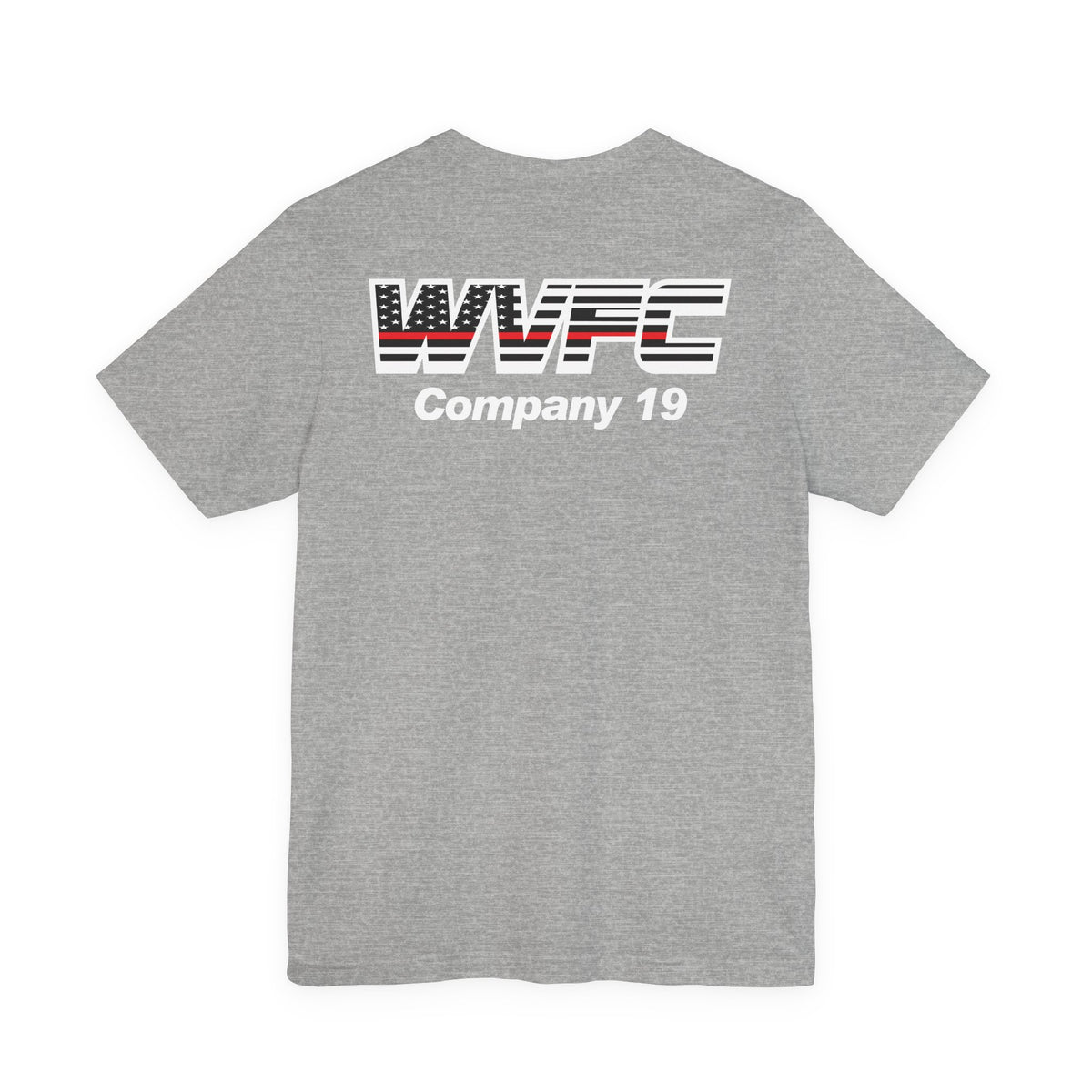 WVFC FD Logo wht Redline Flag wht- Unisex Jersey Short Sleeve Tee
