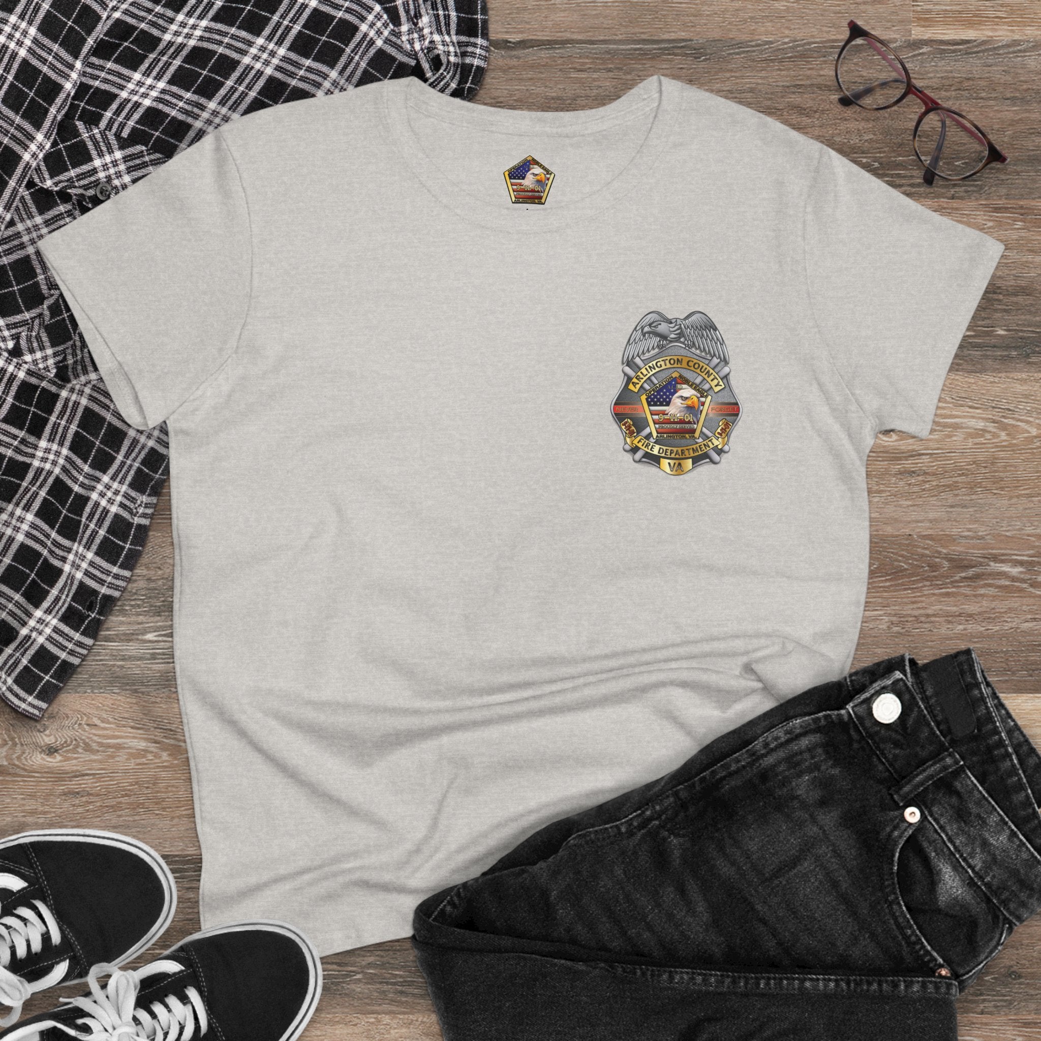 Arlington Badge / Operation Noble Eagle - Gildan Women's Midweight Cotton Tee