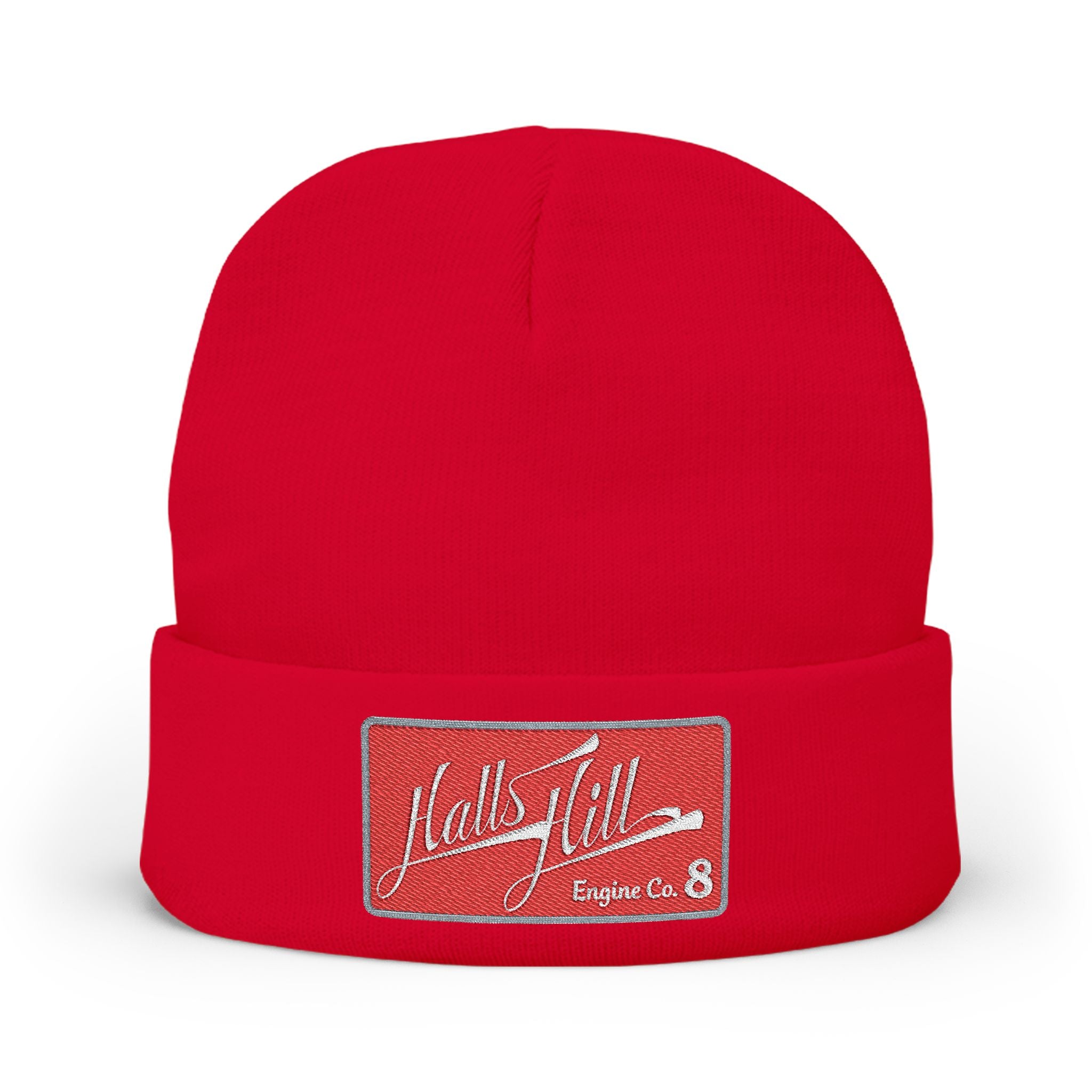 Arlington Halls Hill Engine 8 - Knit Beanie (Embroidery)