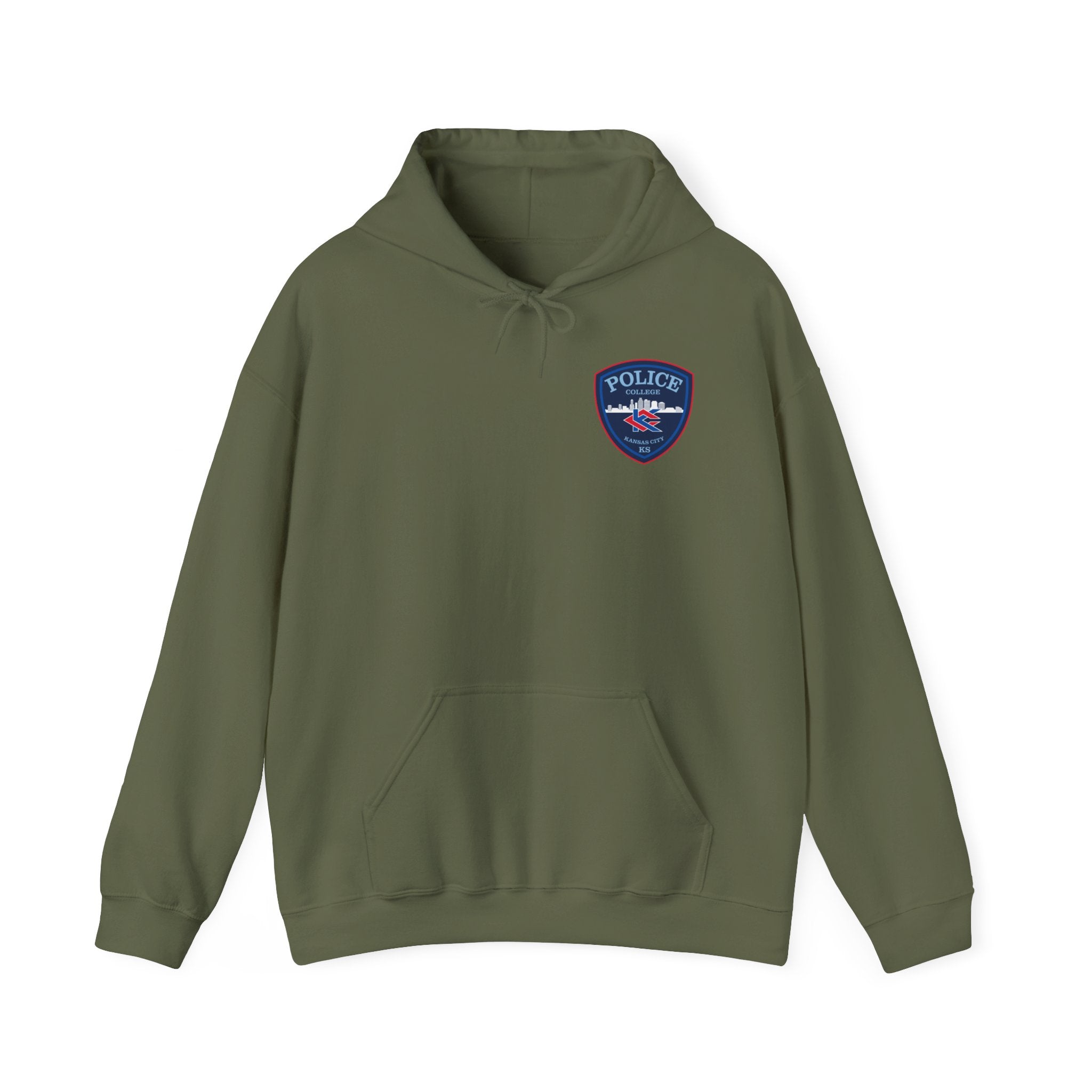 Kansas City College Police Blue Patch - Unisex Heavy Blend™ Hooded Sweatshirt