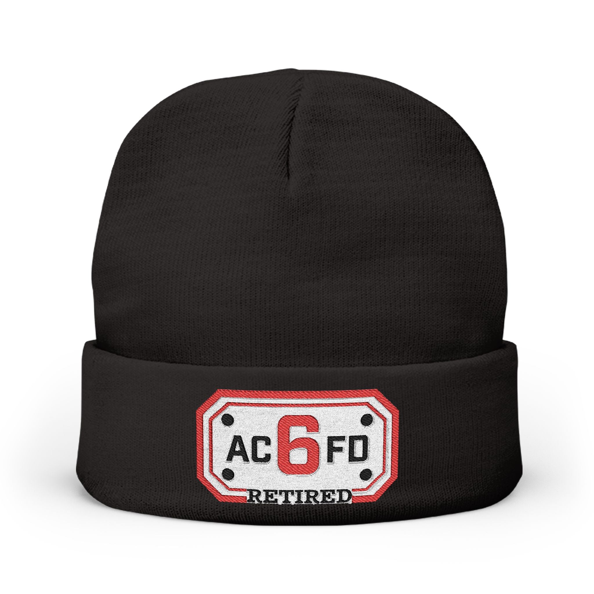 Retired Arlington Engine 6- Knit Beanie (Embroidery)
