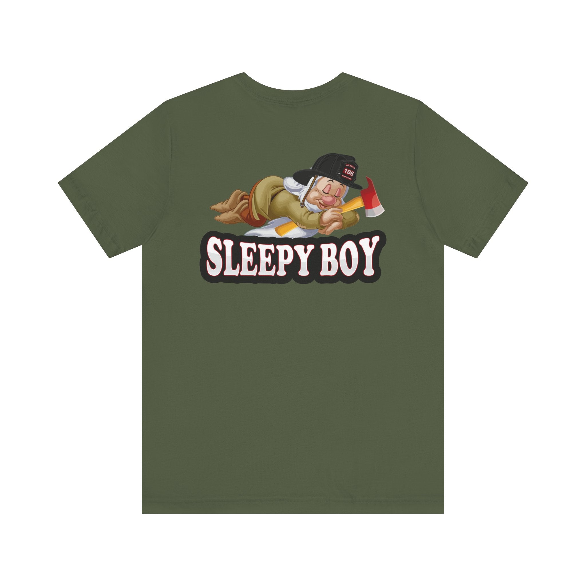 Sleepy Boy Firefighter - Heavy Cotton Unisex Tee -