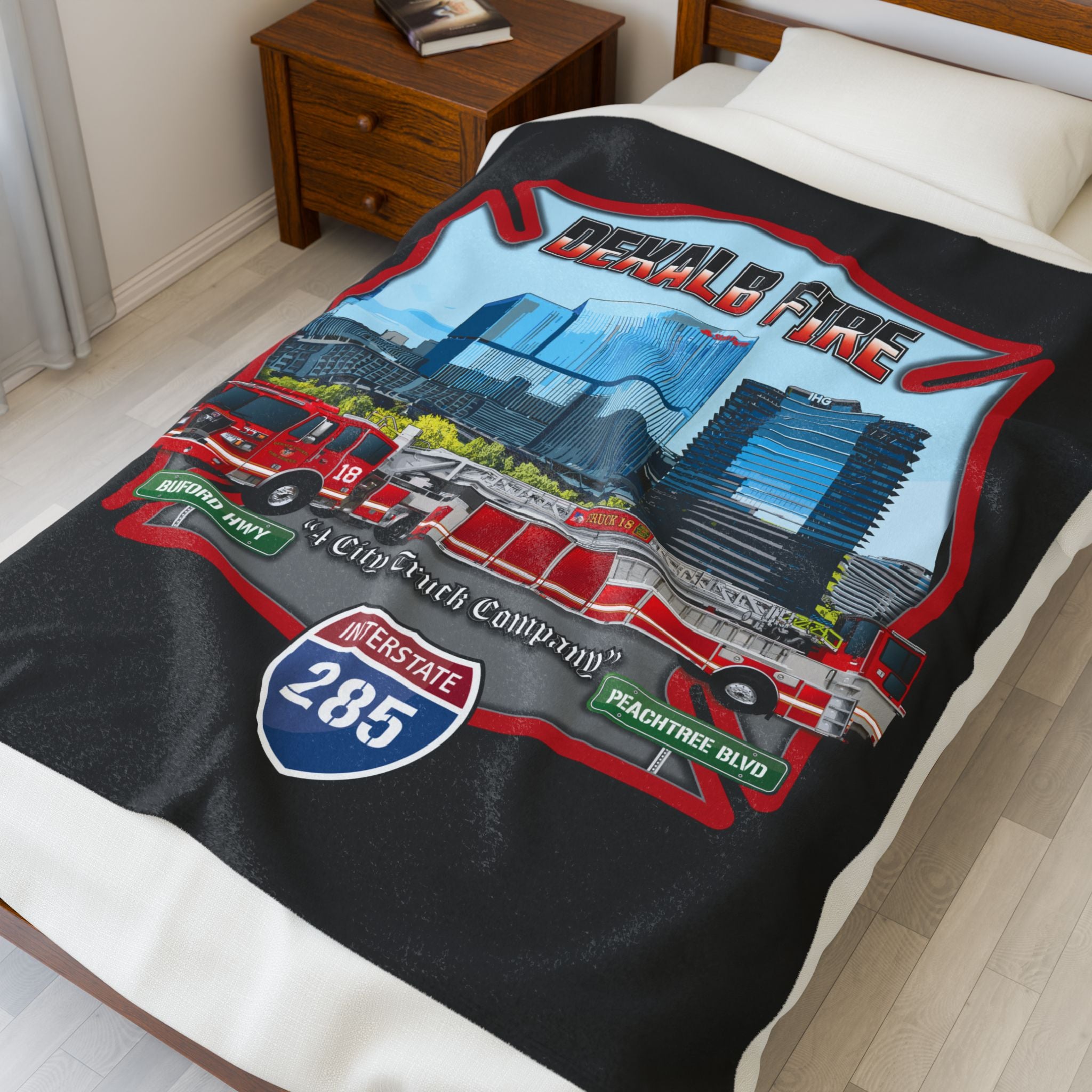 Dekalb County Tiller 18- Velveteen Plush Blanket