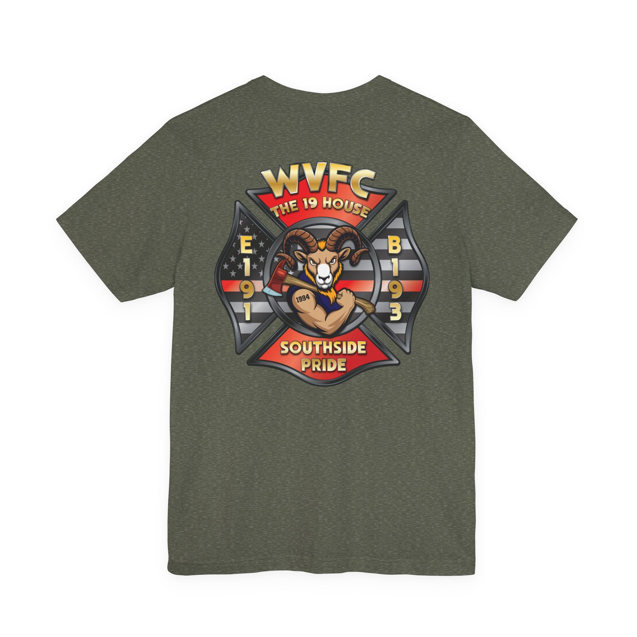 WVFC Goat Version 4 Goat Back - Unisex Jersey Short Sleeve Tee