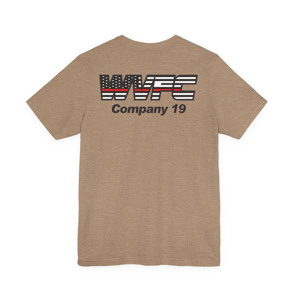 WVFC FD logo black Redline flag back - Unisex Jersey Short Sleeve Tee