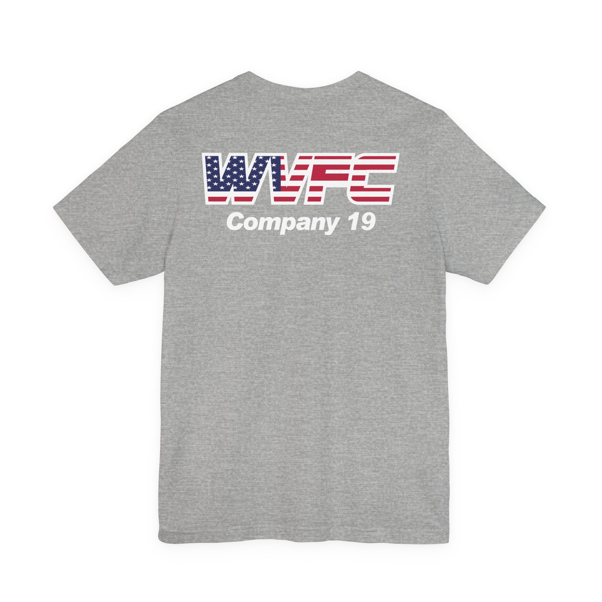 WVFC FD Logo wht US Flag wht- Unisex Jersey Short Sleeve Tee